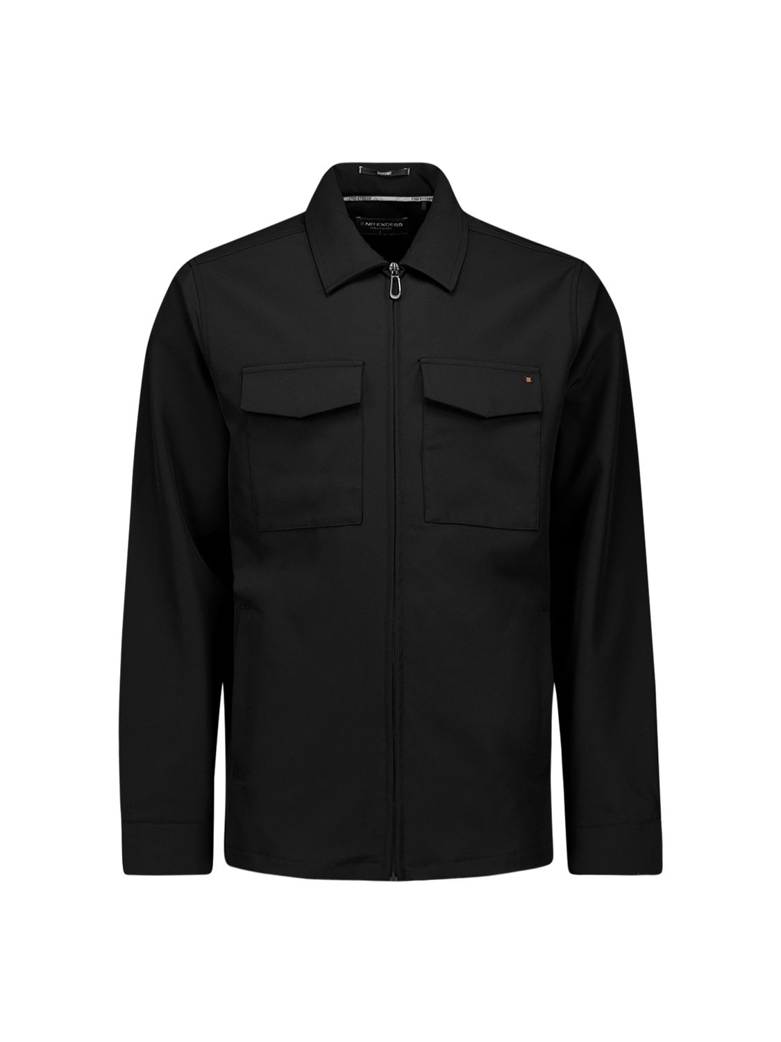 No Excess Overshirt Full Zipper Stretch Sedoc 020 black 2900165967072