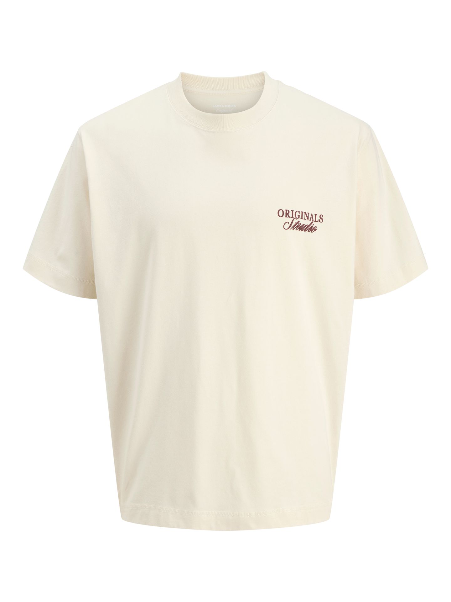 Jack & Jones JORNORREBRO TYPO TEE SS CREW NECK S Antique White/SS 26 00116921-EKA26011400003284