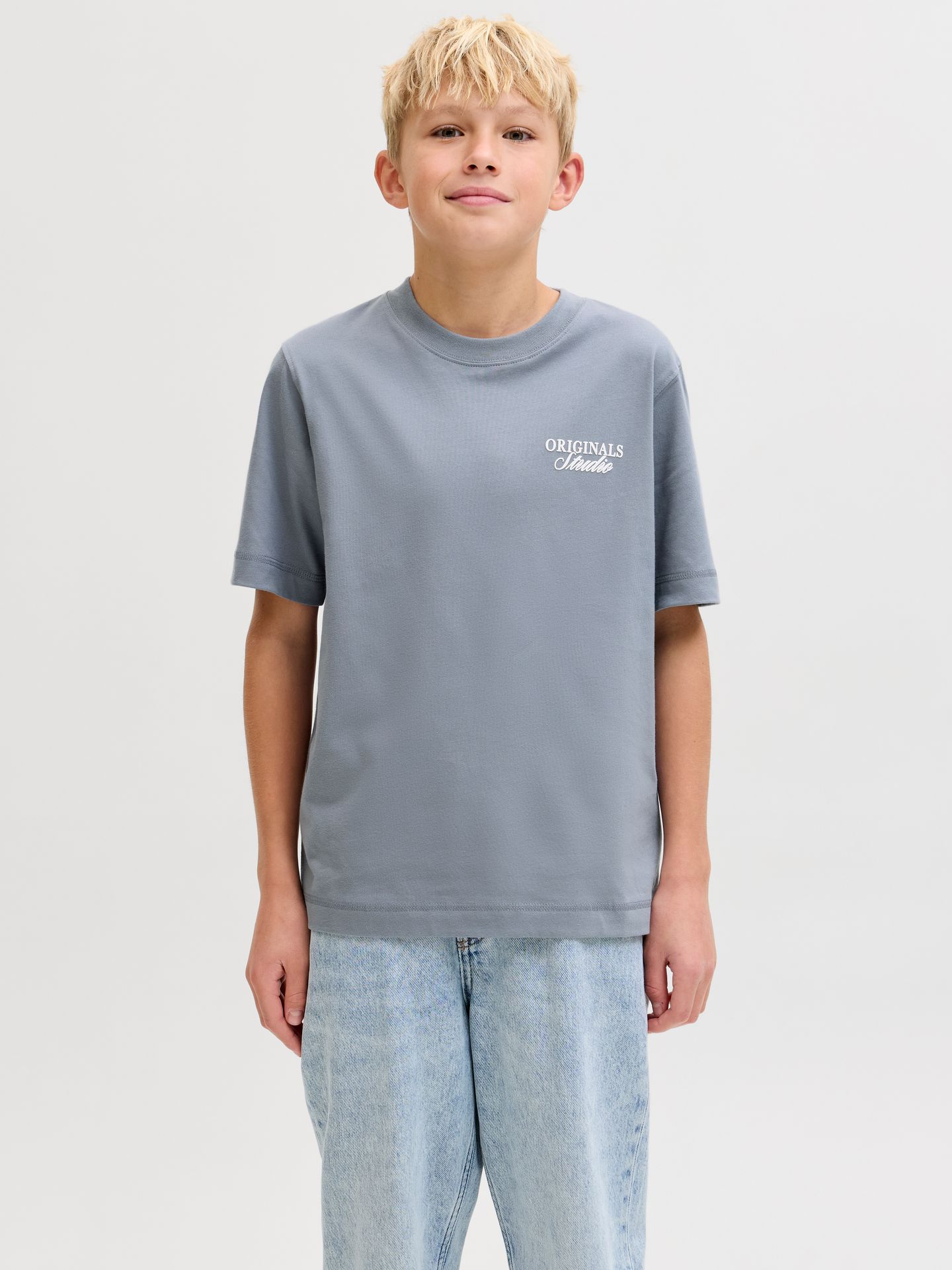 Jack & Jones JORNORREBRO TYPO TEE SS CREW NECK S Tradewinds/SS 26 00116921-EKA26011400003286