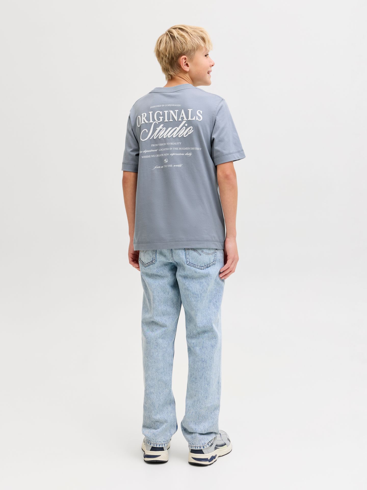 Jack & Jones JORNORREBRO TYPO TEE SS CREW NECK S Tradewinds/SS 26 2900163605013