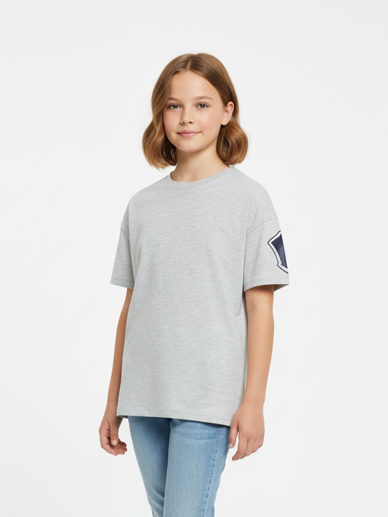 Only KOGAMOURA LIFE SS REG PRINT TOP CS Light Grey Melange/Silver Glitter 00116923-EKA26011400000284