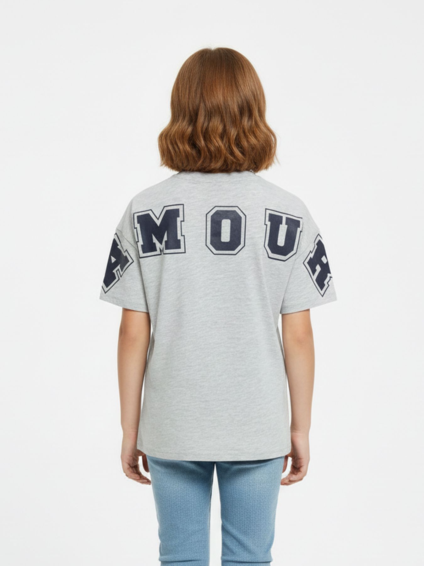 Only KOGAMOURA LIFE SS REG PRINT TOP CS Light Grey Melange/Silver Glitter 2900163608021