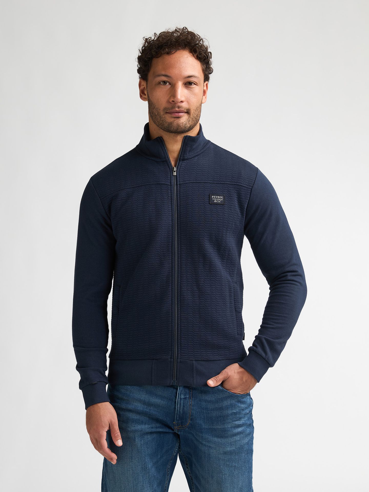 Petrol Industries Men Sweater Collar Zip 5178 navy blue 2900163642070