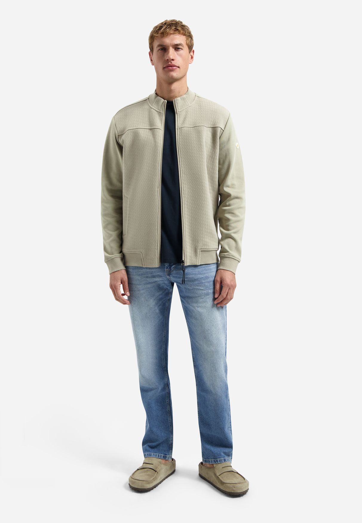 No Excess Sweater Full Zip Relief Mix-Match 044 taupe 2900163653069