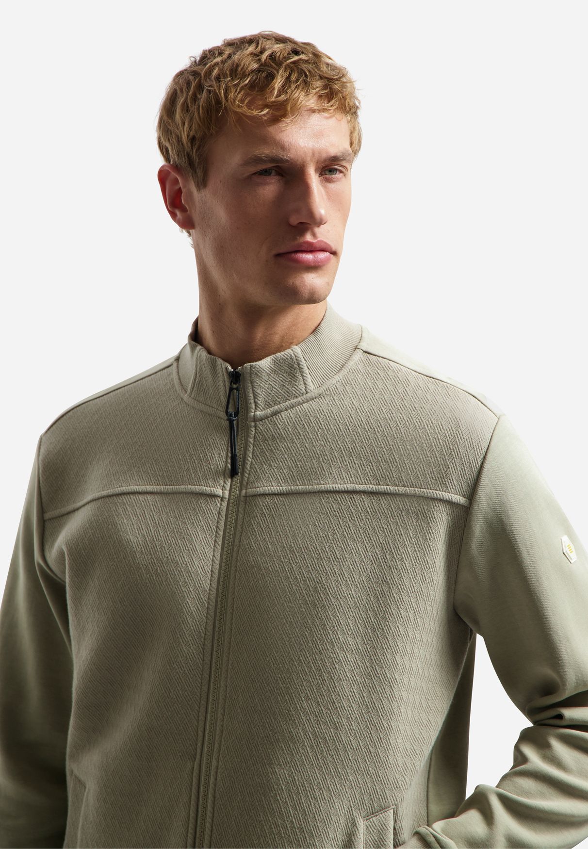 No Excess Sweater Full Zip Relief Mix-Match 044 taupe 2900163653069