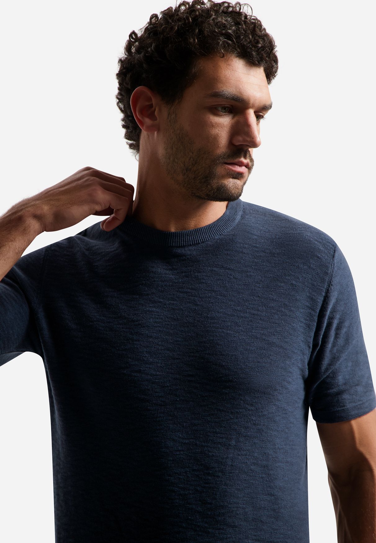 No Excess Pullover Short Sleeve Crew Neck Slub 078 night 2900163659061