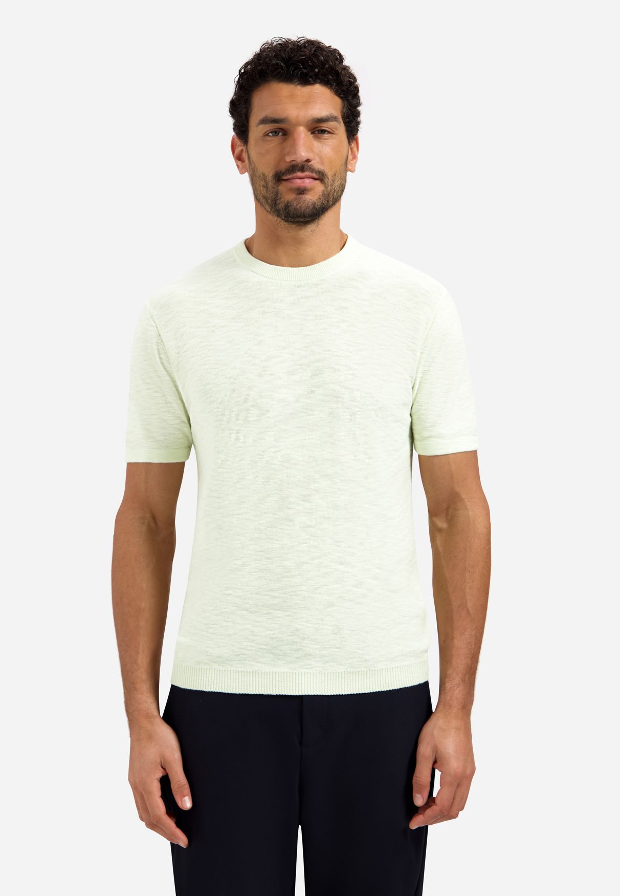 No Excess Pullover Short Sleeve Crew Neck Slub 057 seagreen 2900163658064