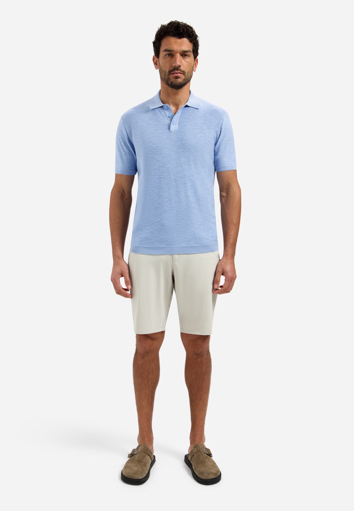 No Excess Pullover Short Sleeve Polo Slub 030 blue 2900163661088