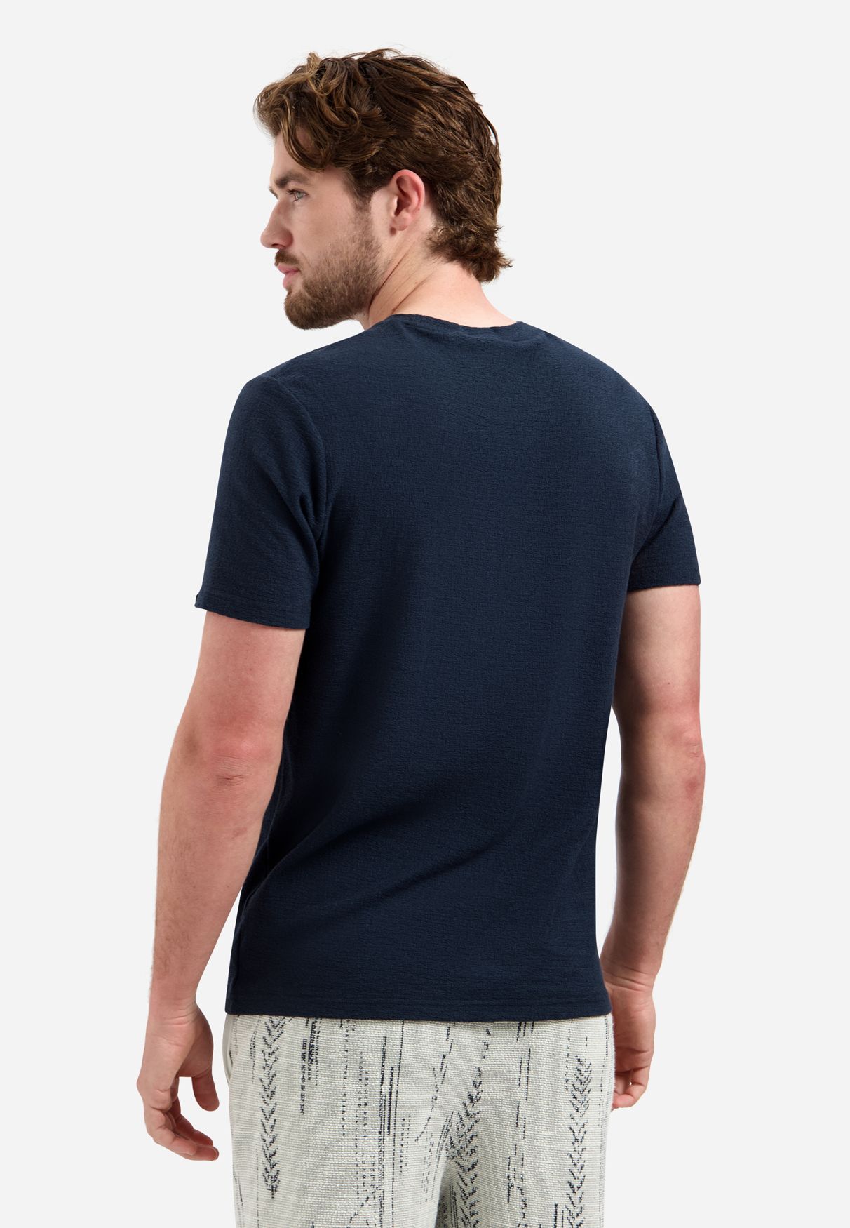 No Excess T-Shirt Crewneck Solid Jacquard 078 night 2900163665048