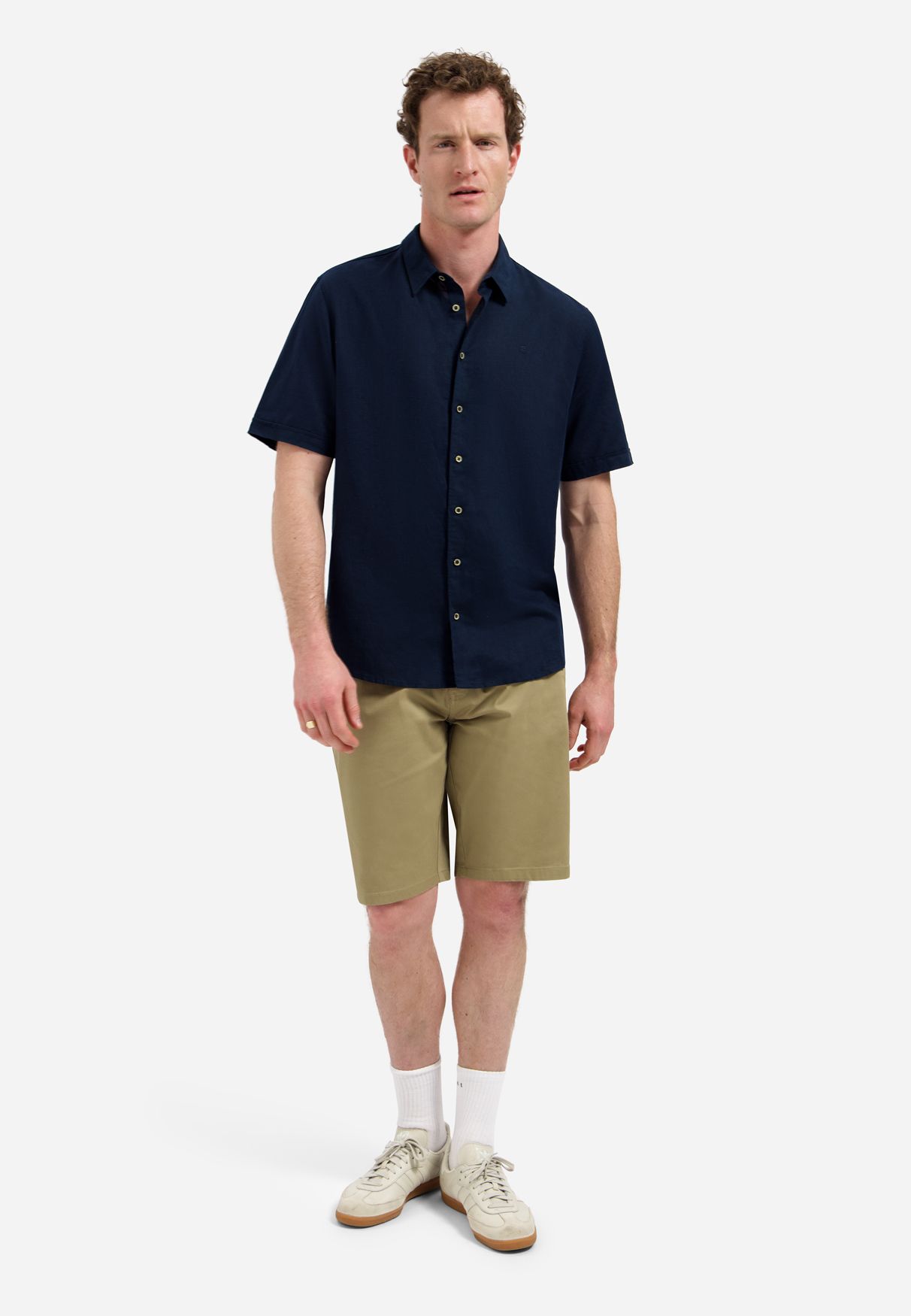 No Excess Shirt Short Sleeve With Linen 078 night 2900163685084