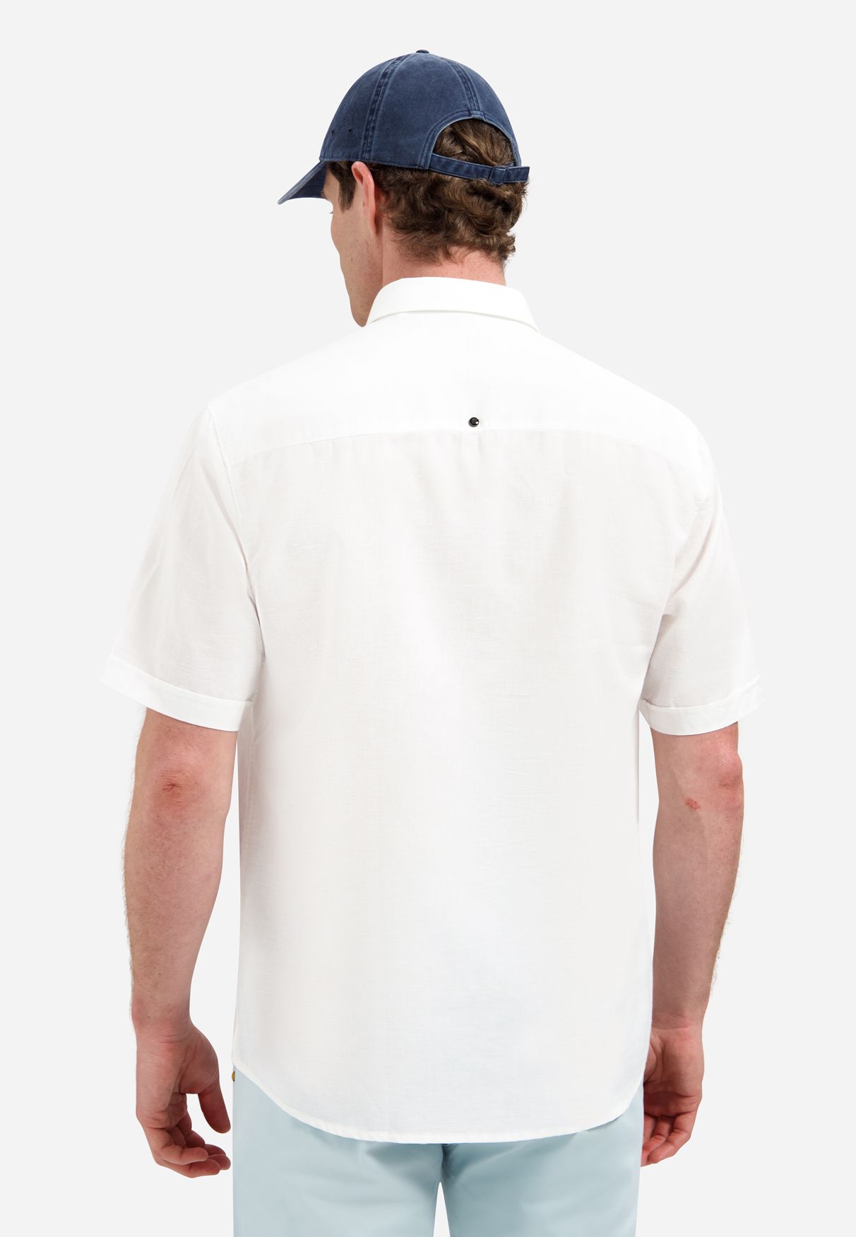 No Excess Shirt Short Sleeve With Linen 010 white 2900163683042