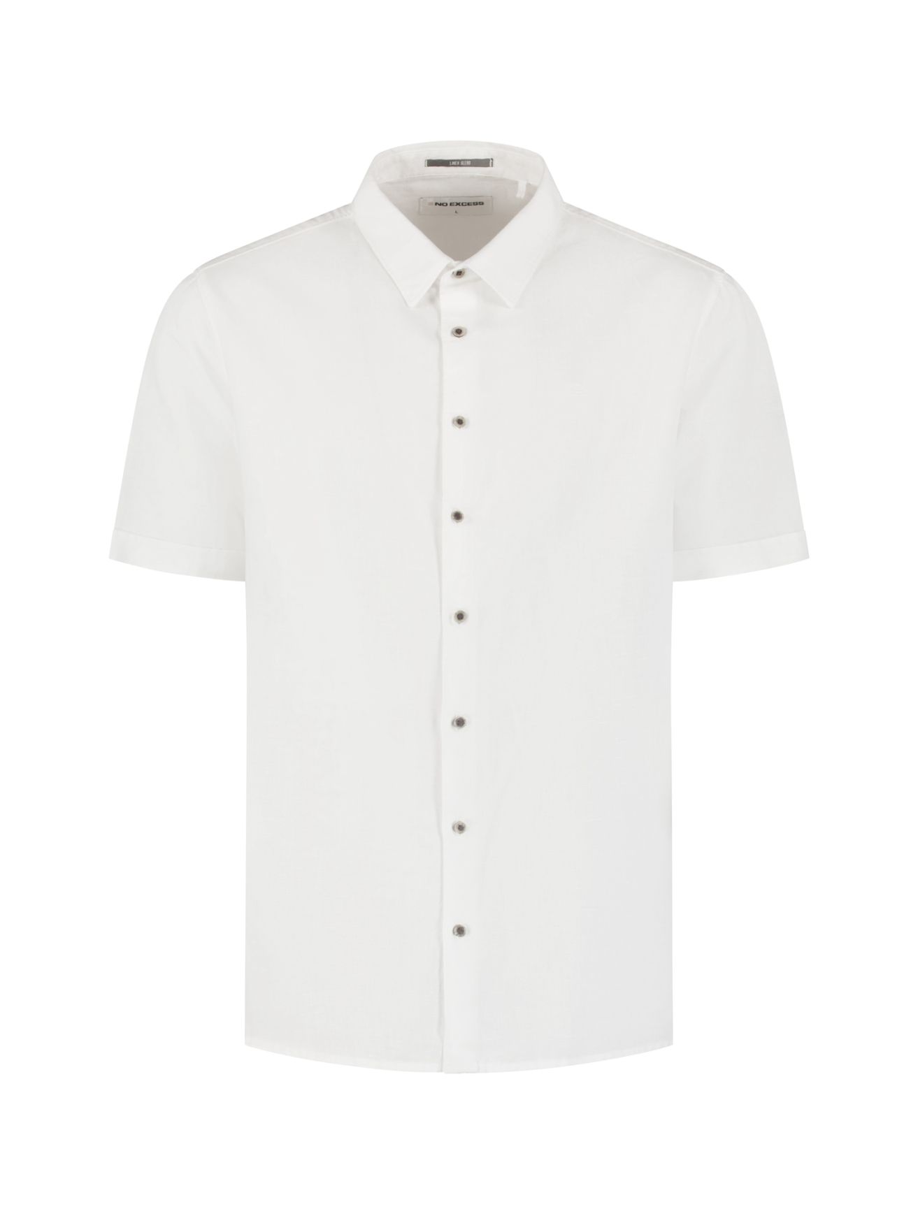 No Excess Shirt Short Sleeve With Linen 010 white 2900163683042