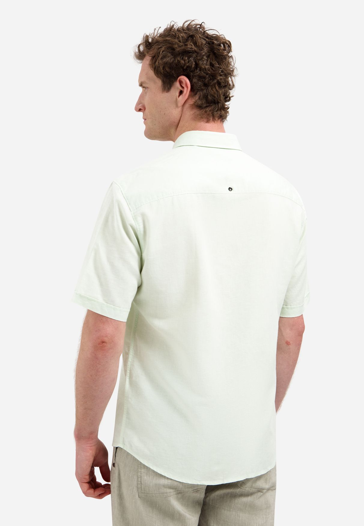 No Excess Shirt Short Sleeve With Linen 057 seagreen 2900163684094