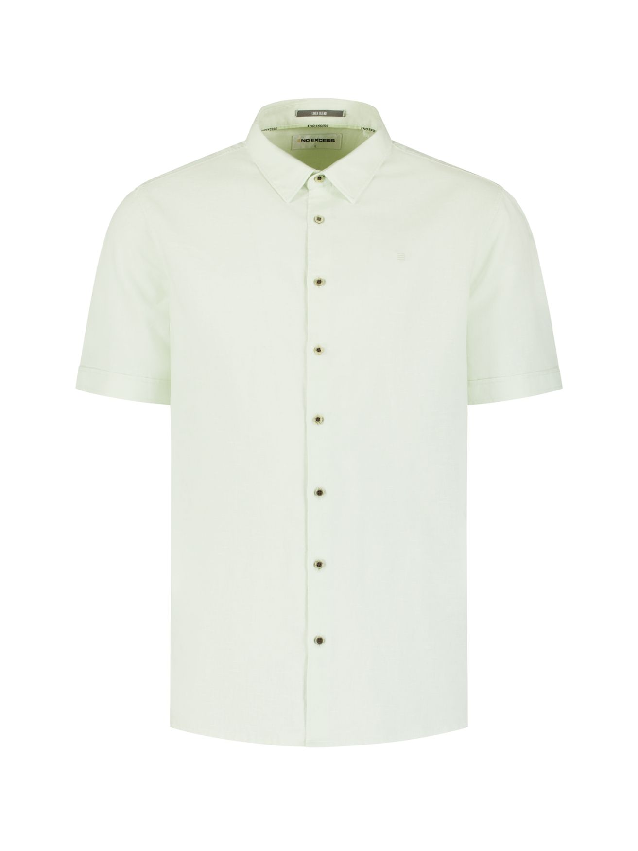 No Excess Shirt Short Sleeve With Linen 057 seagreen 2900163684094