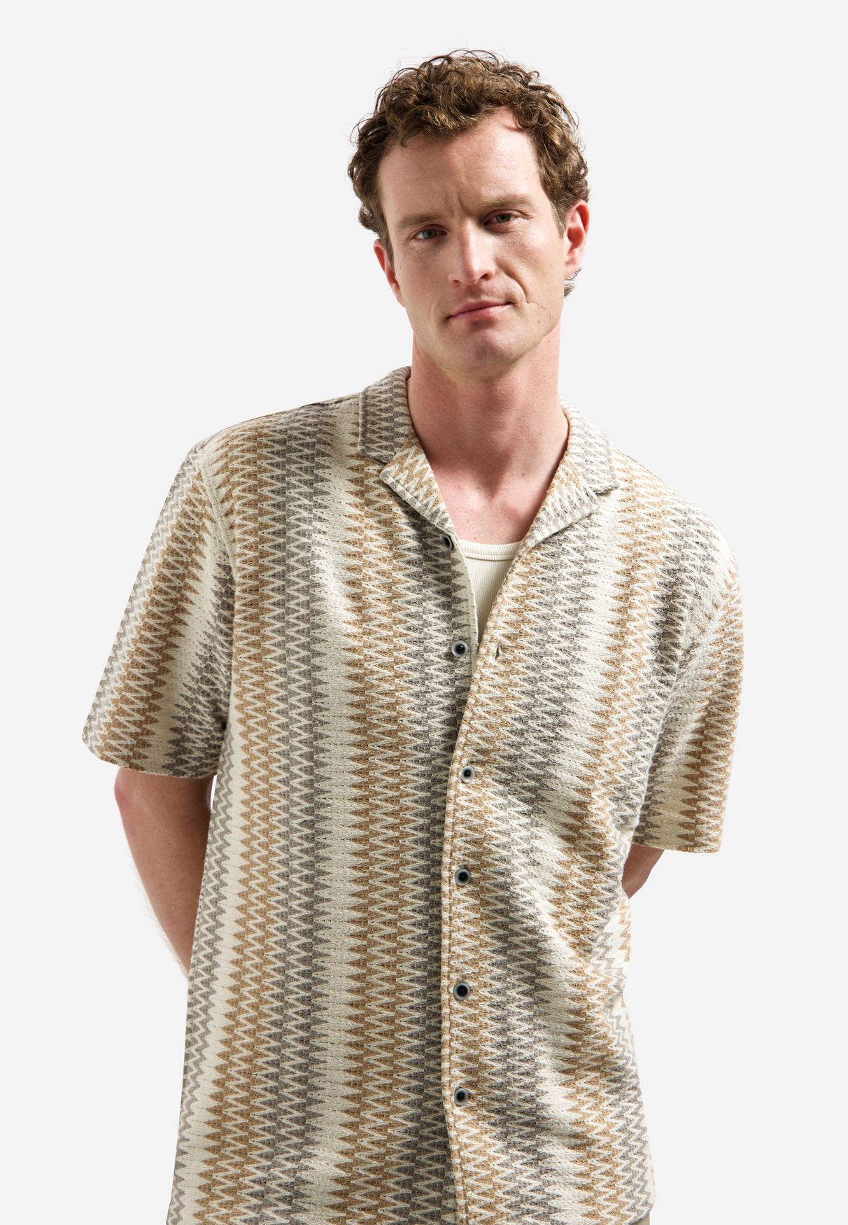 No Excess Shirt Short Sleeve Jacquard Fancy ZigZag 013 kit 2900163691061