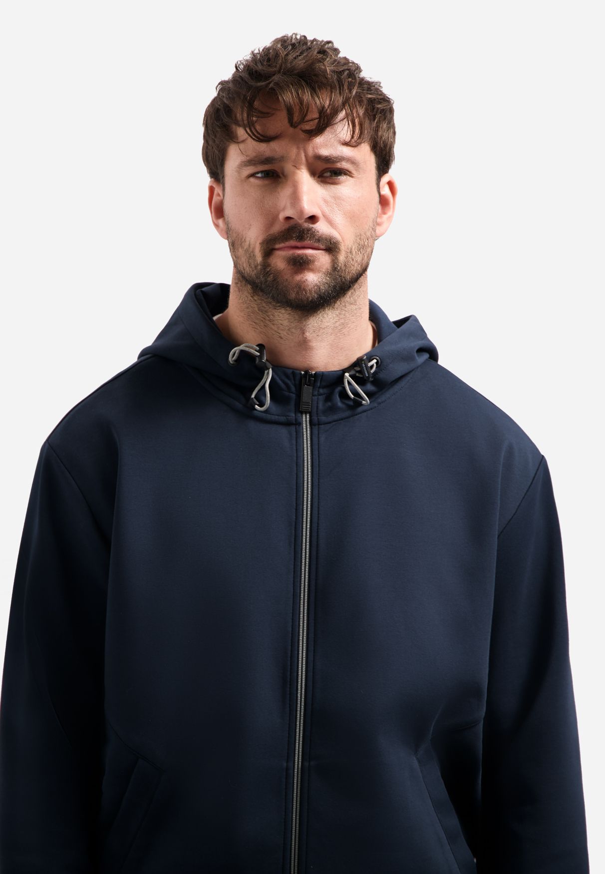 No Excess Sweater Full Zipper Hooded Interlock 078 night 2900163695083