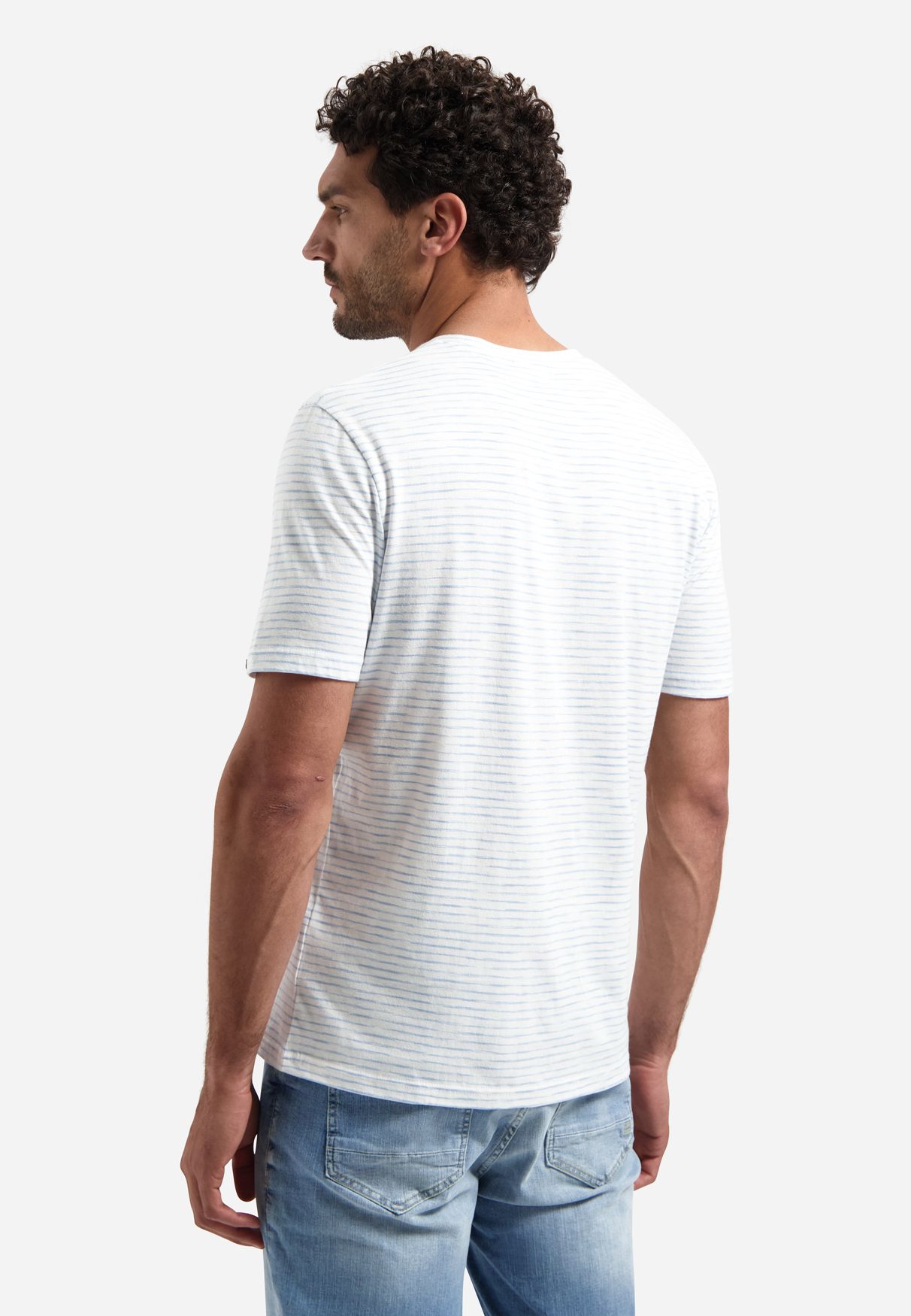 No Excess T-Shirt Crewneck Striped 030 blue 2900163702040