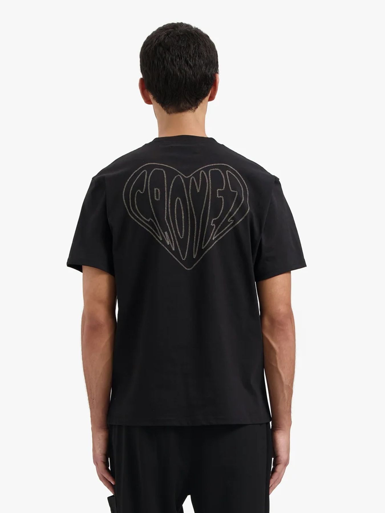 Croyez Croyez Stitched Heart T-Shirt 49009 vintage black 2900163706031