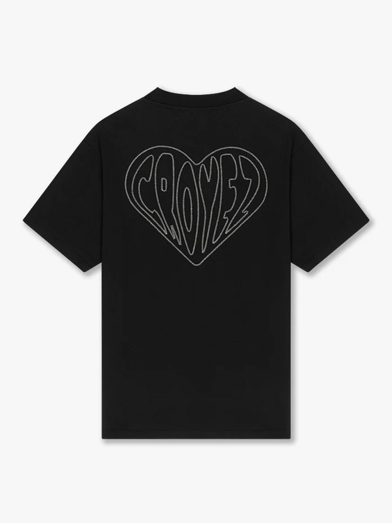 Croyez Croyez Stitched Heart T-Shirt 49009 vintage black 2900163706031