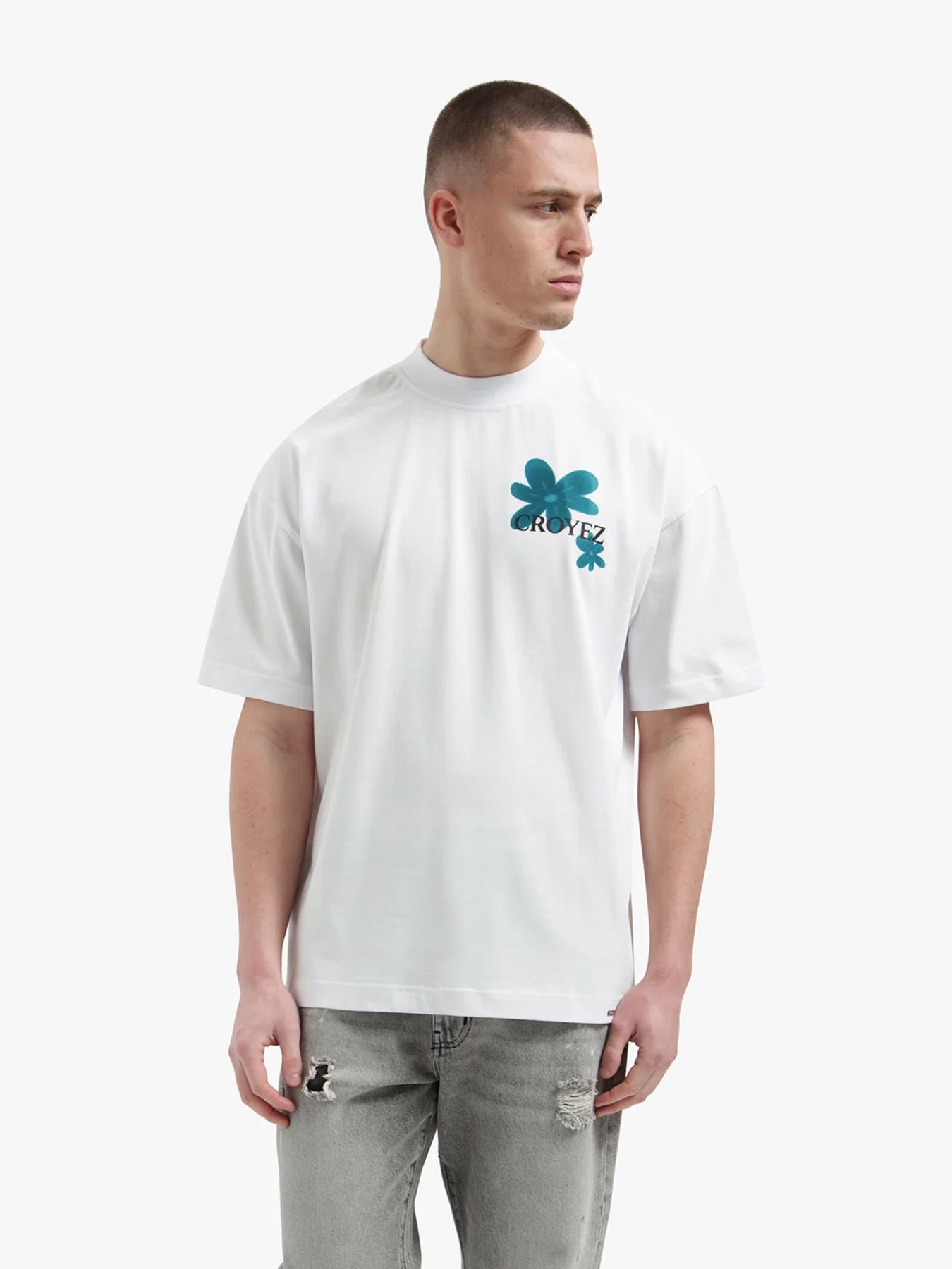 Croyez Croyez Botanique T-Shirt 40018 white/dark teal 00116972-EKA26013600000003