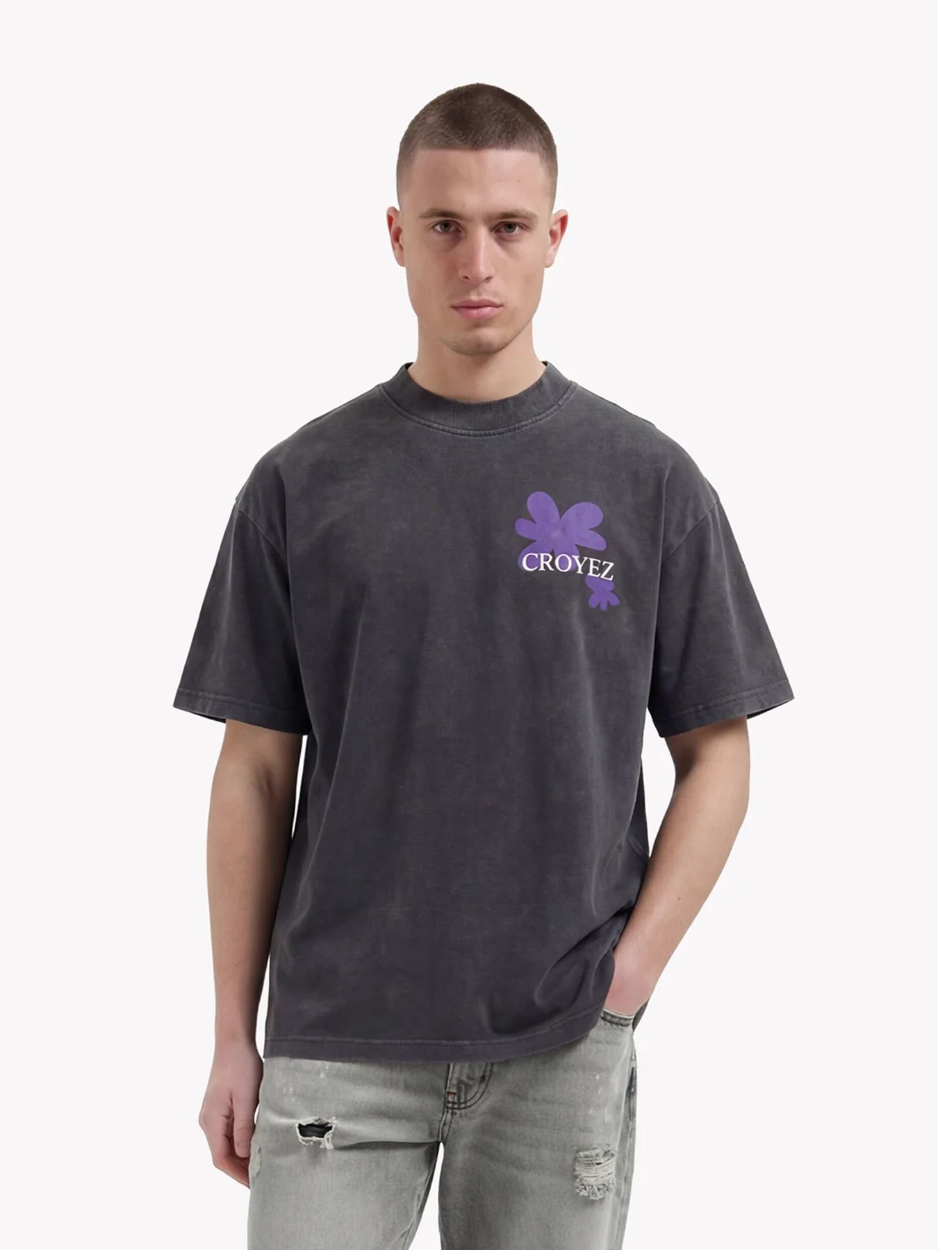 Croyez Croyez Botanique T-Shirt 59002 acid wash/dark purple 00116972-EKA26013600000004