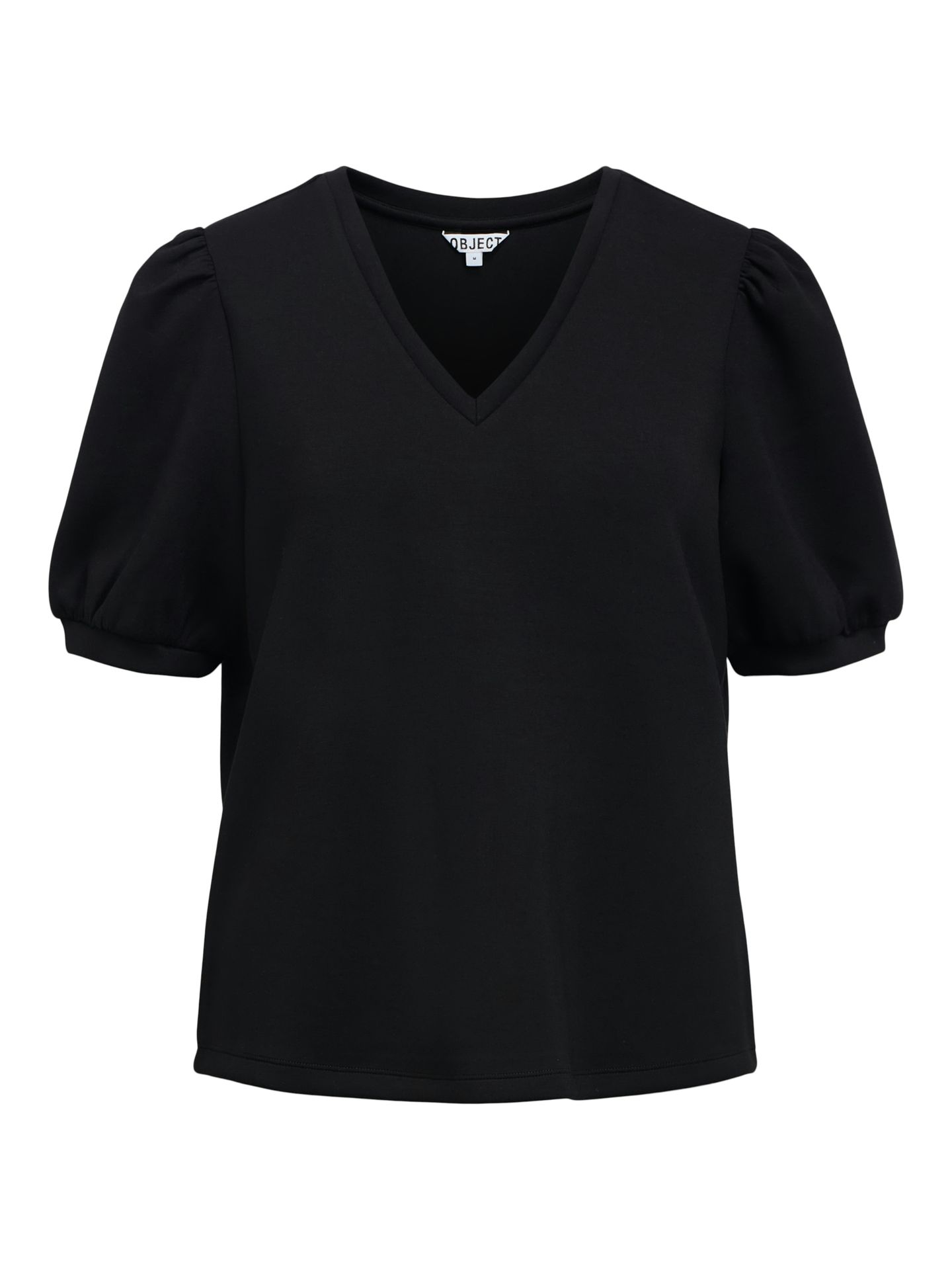 Object OBJANDREA S/S RE V-NECK TOP NOOS Black 2900163747010