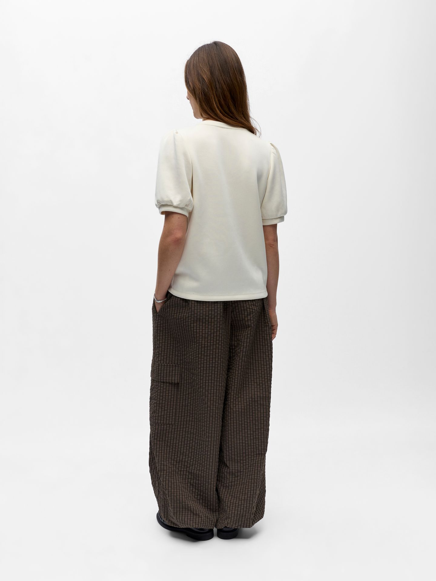 Object OBJANDREA S/S RE V-NECK TOP NOOS White Sand 2900163717044