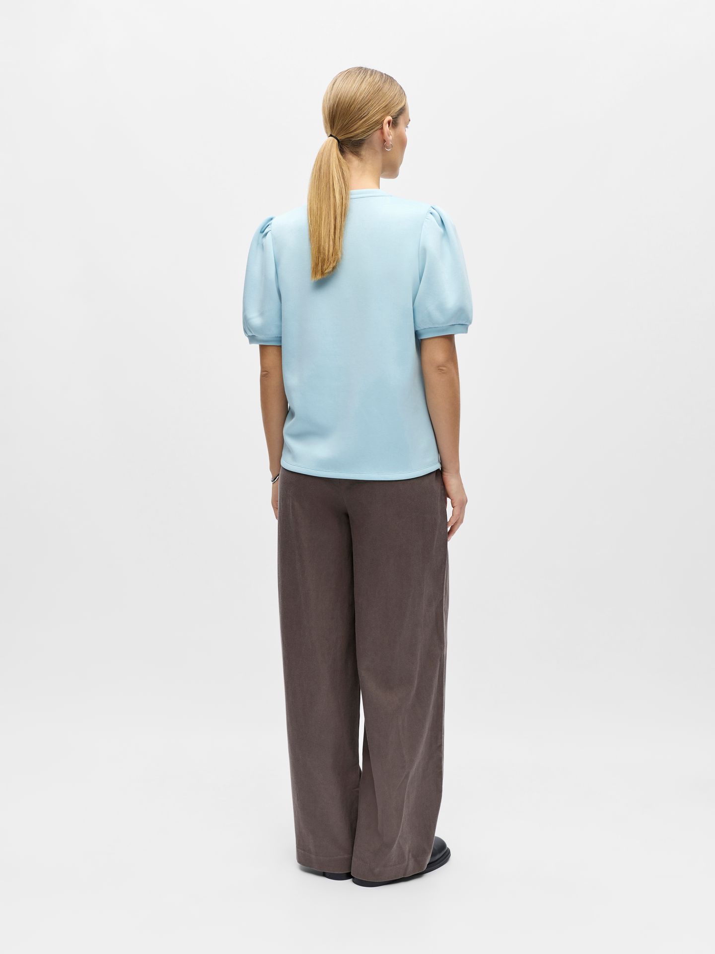 Object OBJANDREA S/S RE V-NECK TOP NOOS Winter Sky 2900163754025