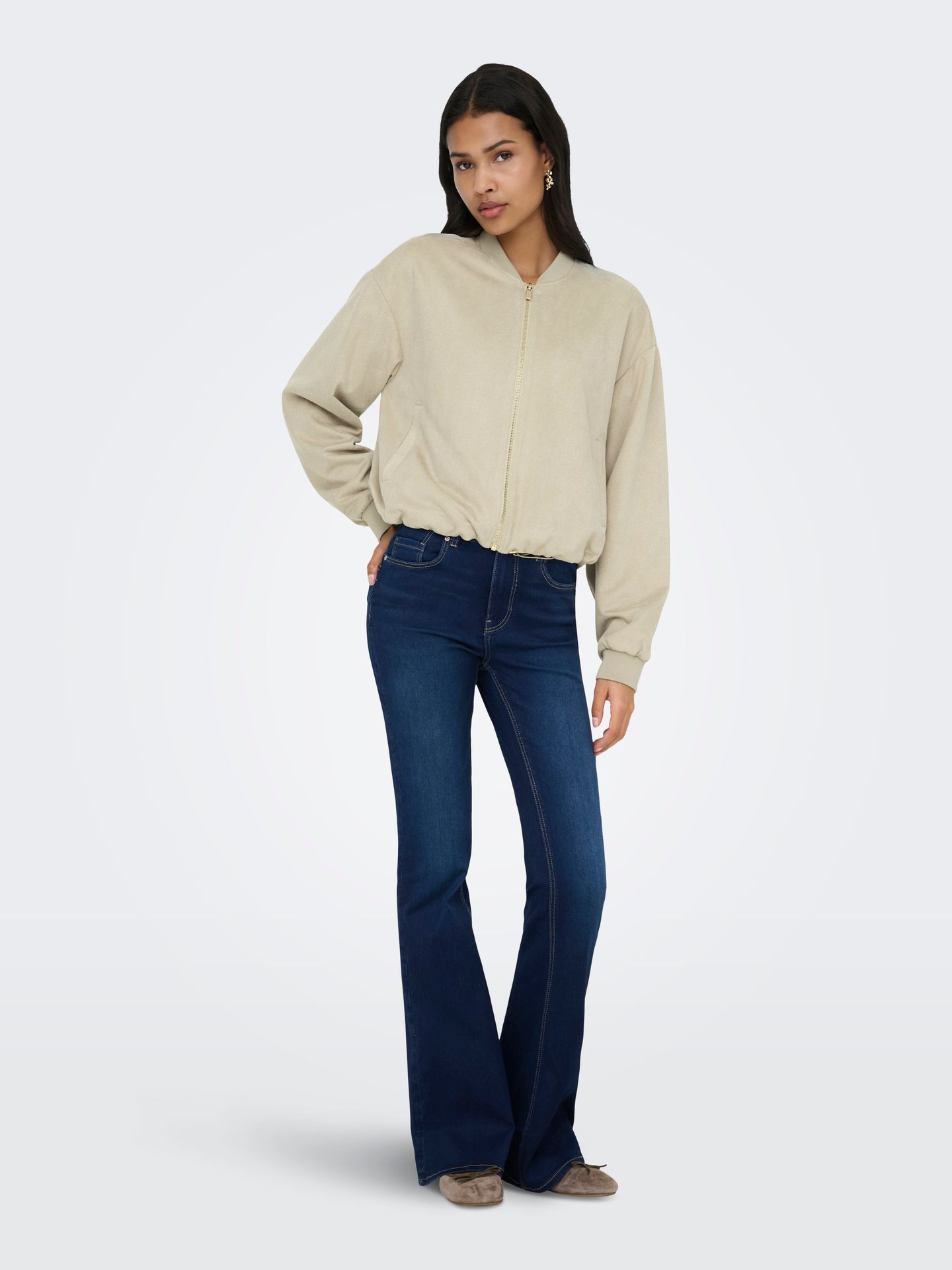 Only ONLMAVI LIFE LS FAUX SUEDE BOMBER C Pure Cashmere 2900163746044