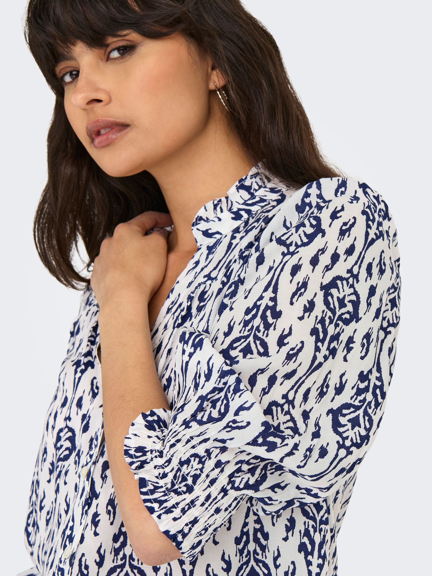 Only ONLRAYA 3/4 SHIRT WVN NOOS Night Sky/You 2900163767032