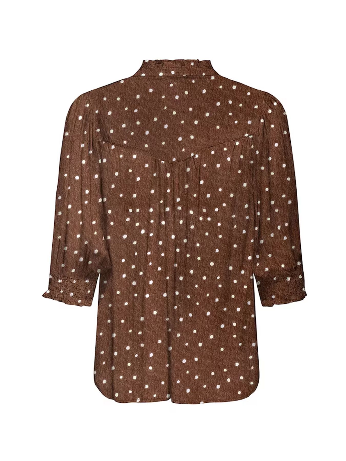 Only ONLRAYA 3/4 SHIRT WVN NOOS Cocoa Brown/CD MILLY DOTS 2900163898019