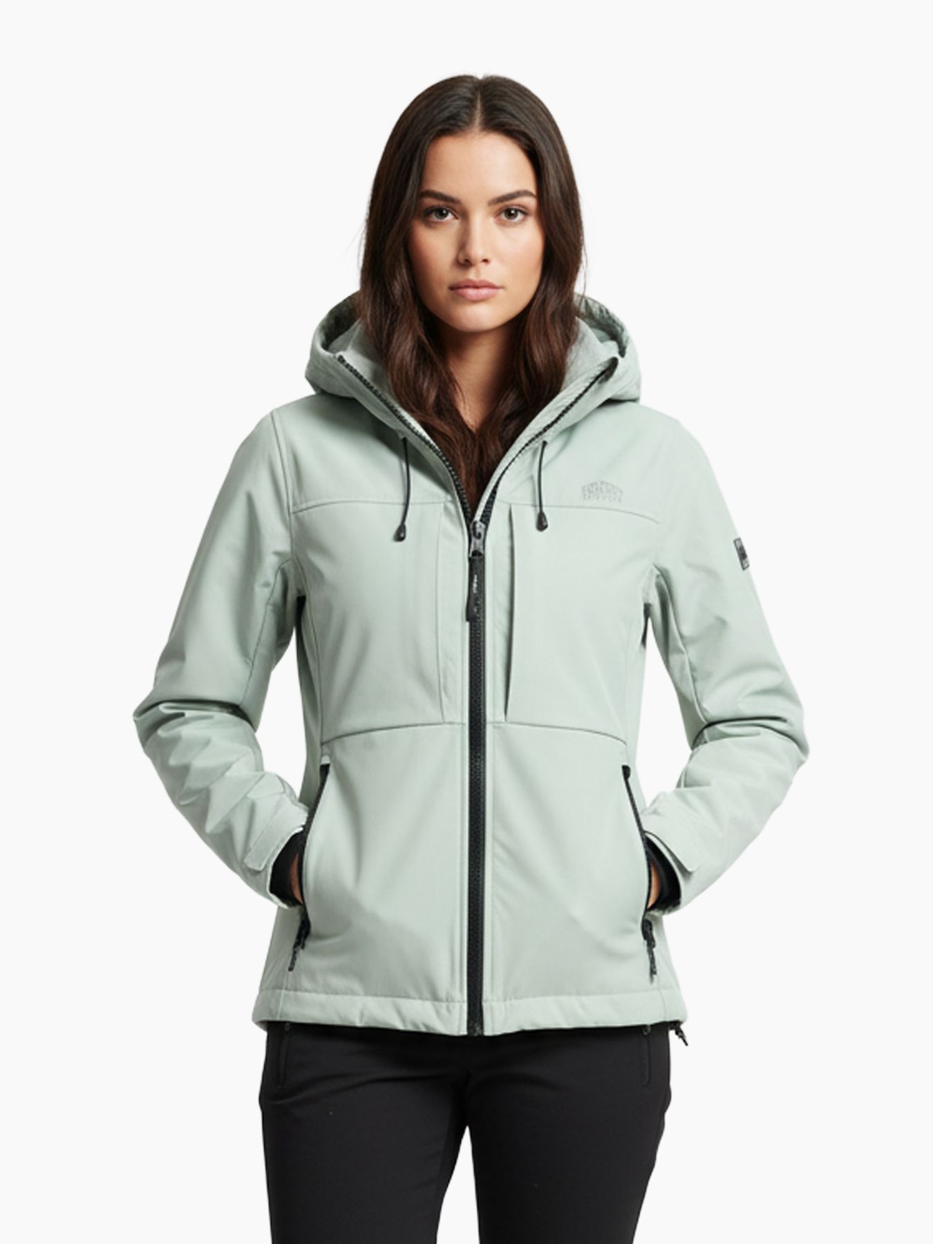 Superdry Hooded classic trekker jacket Aqua Grey 2900163786071