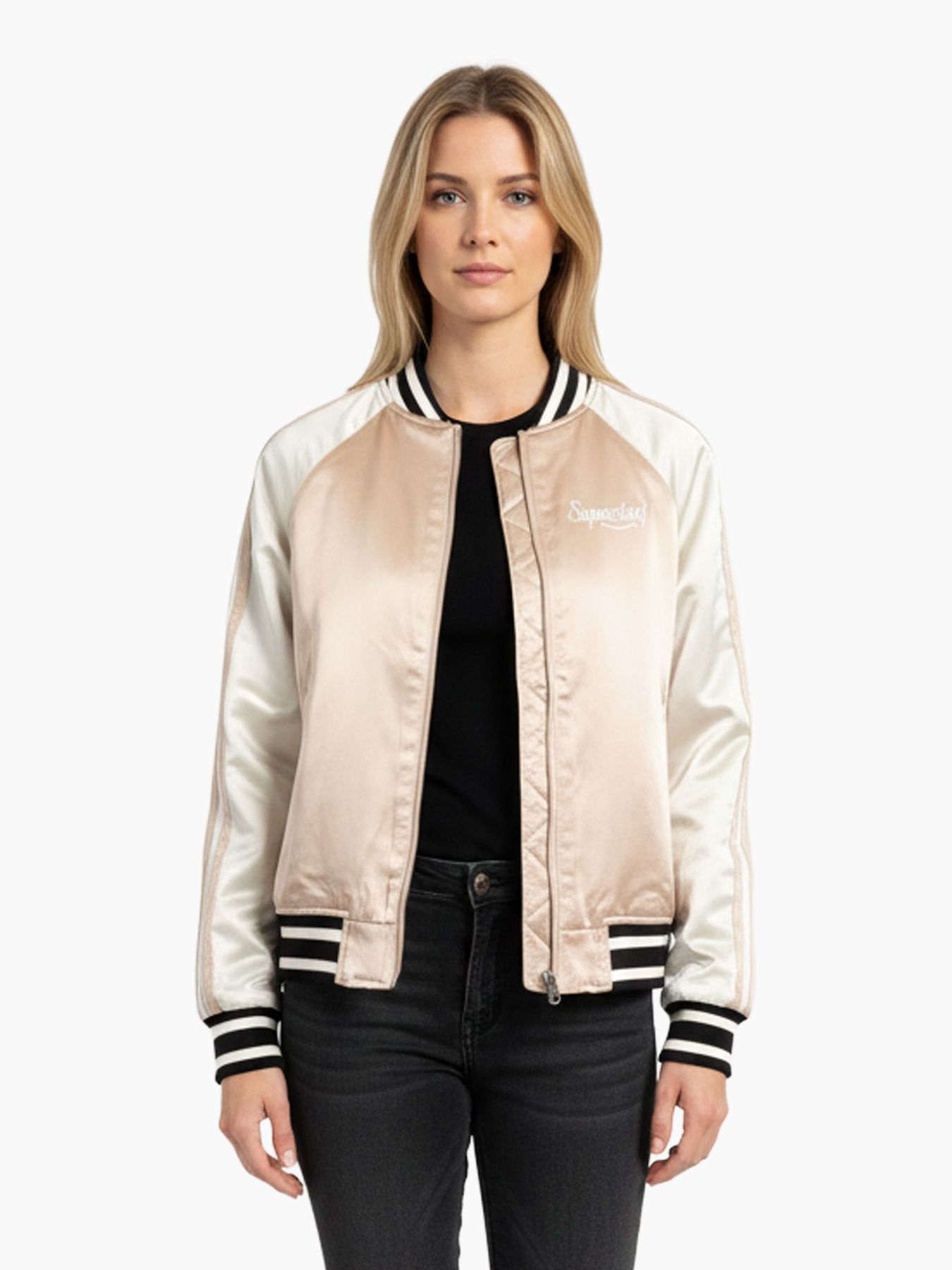 Superdry Suikajan embroidered bomber light taupe 2900163787061