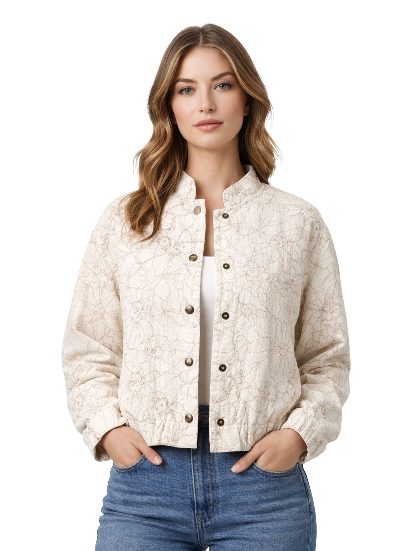 Elvira Bomber Aurora Flower Creme 2900163797145