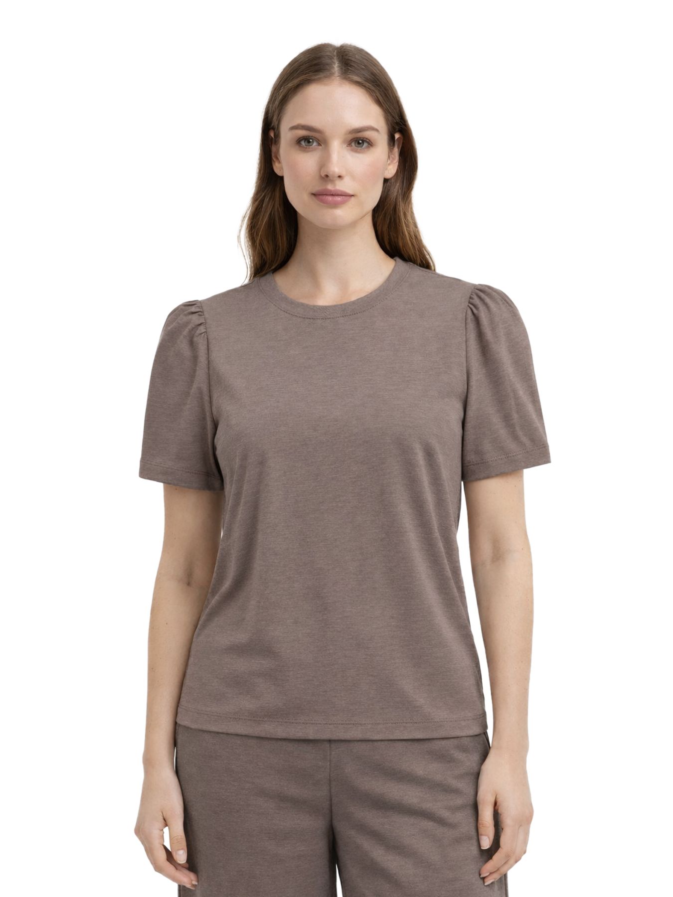 Elvira Pullover Izzy Taupe Melange 00117022-TAMEL