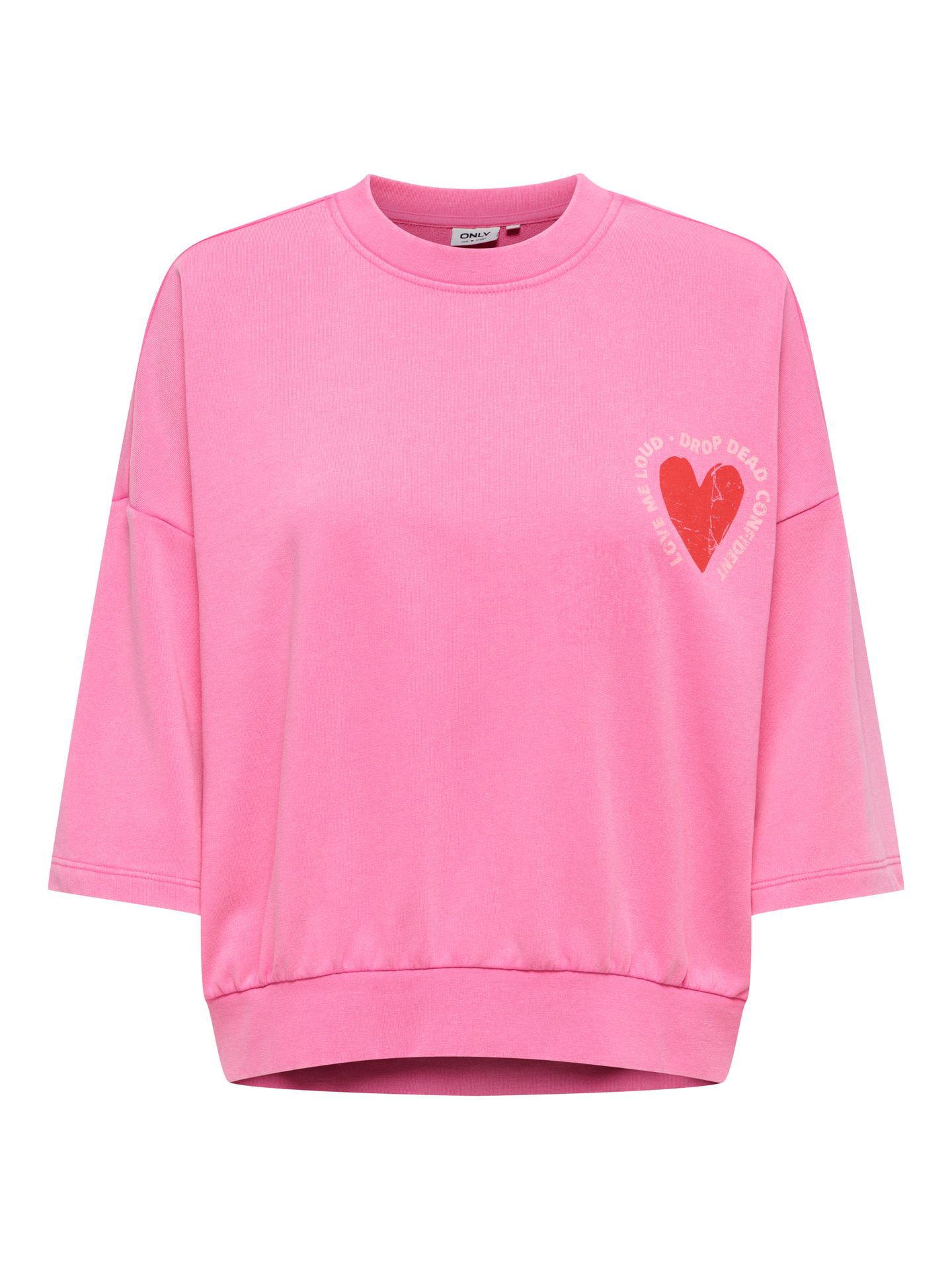 Only ONLLUCILLA 2/4 BOXY O-NECK UB RS SW Wild Orchid/Lucilla heart 00117032-EKA26011400003298