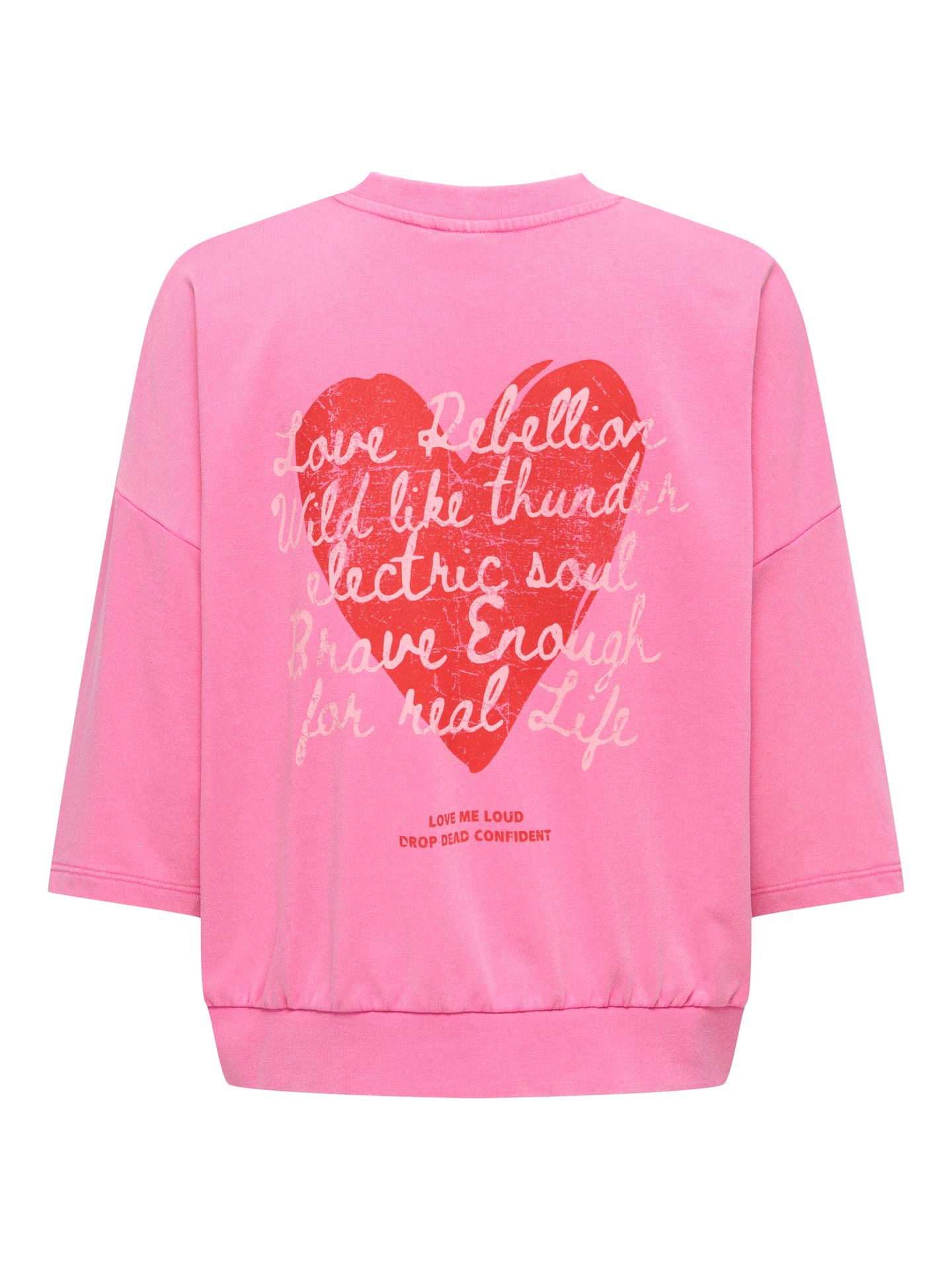 Only ONLLUCILLA 2/4 BOXY O-NECK UB RS SW Wild Orchid/Lucilla heart 2900163818055