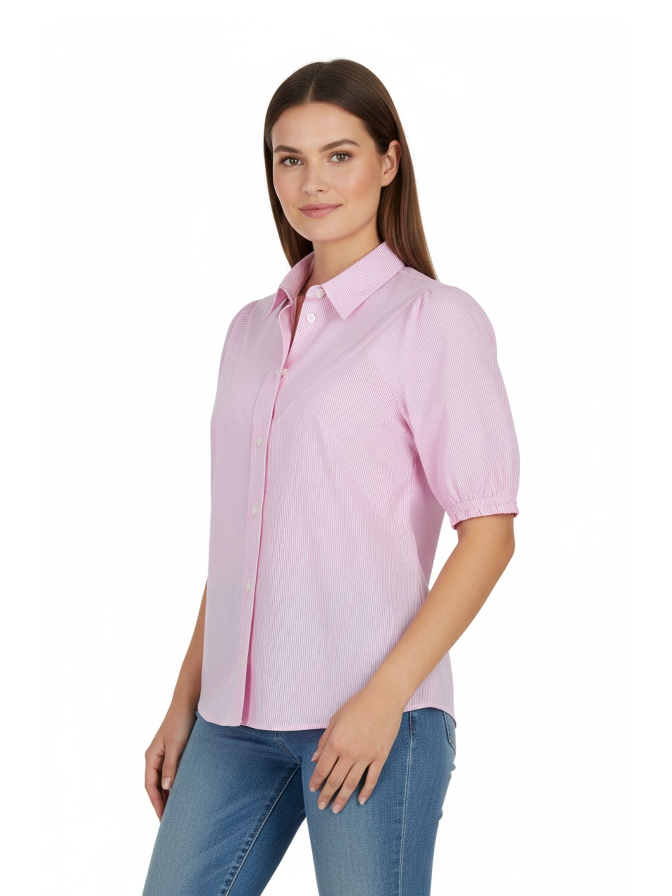 Red Button Victoria Poplin Stripe  pink42 00117035-EKA26007300000024