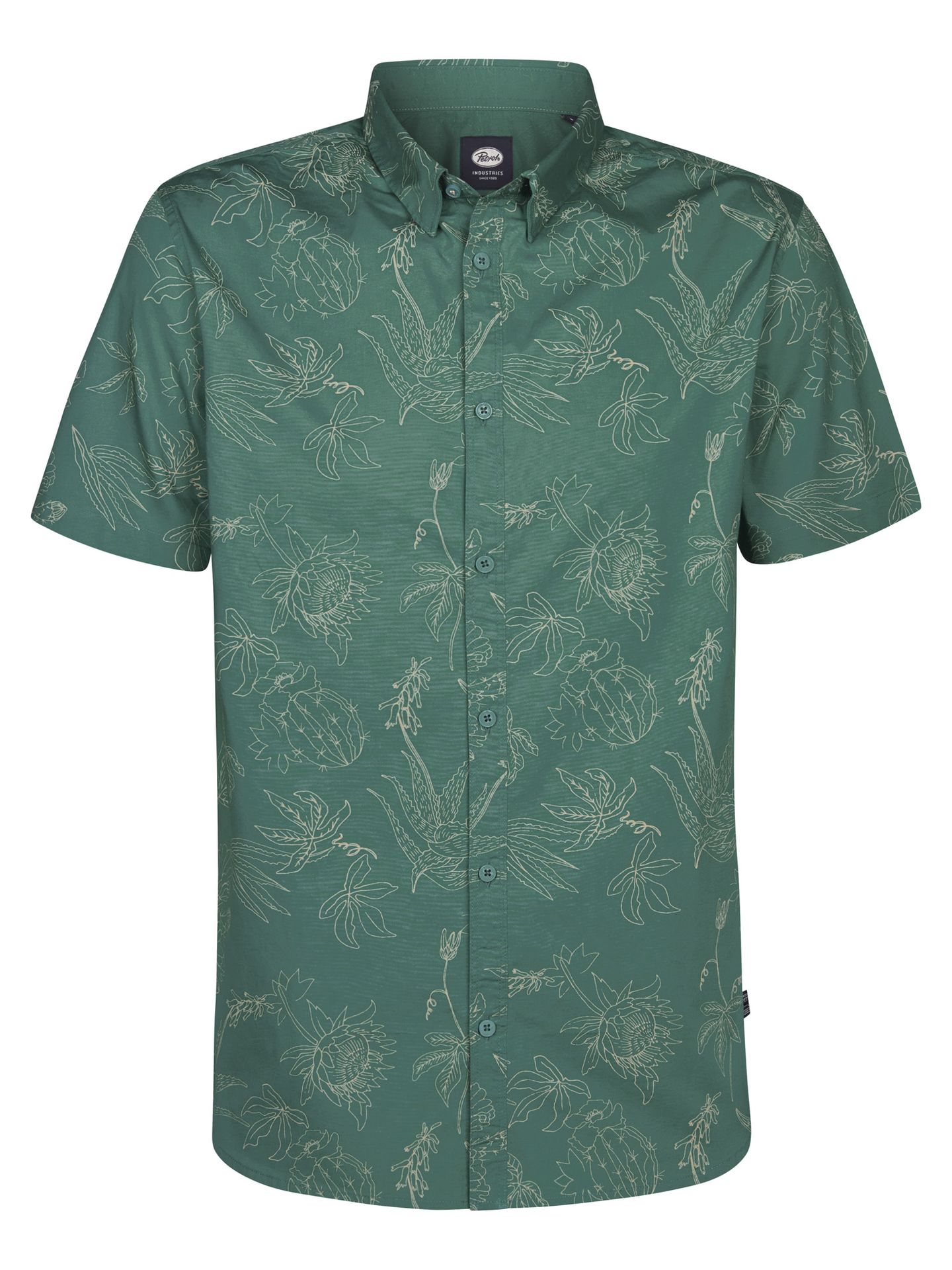 Petrol Industries Men Shirt Short Sleeve AOP 6180 oil green 00117042-EKA26002700000181