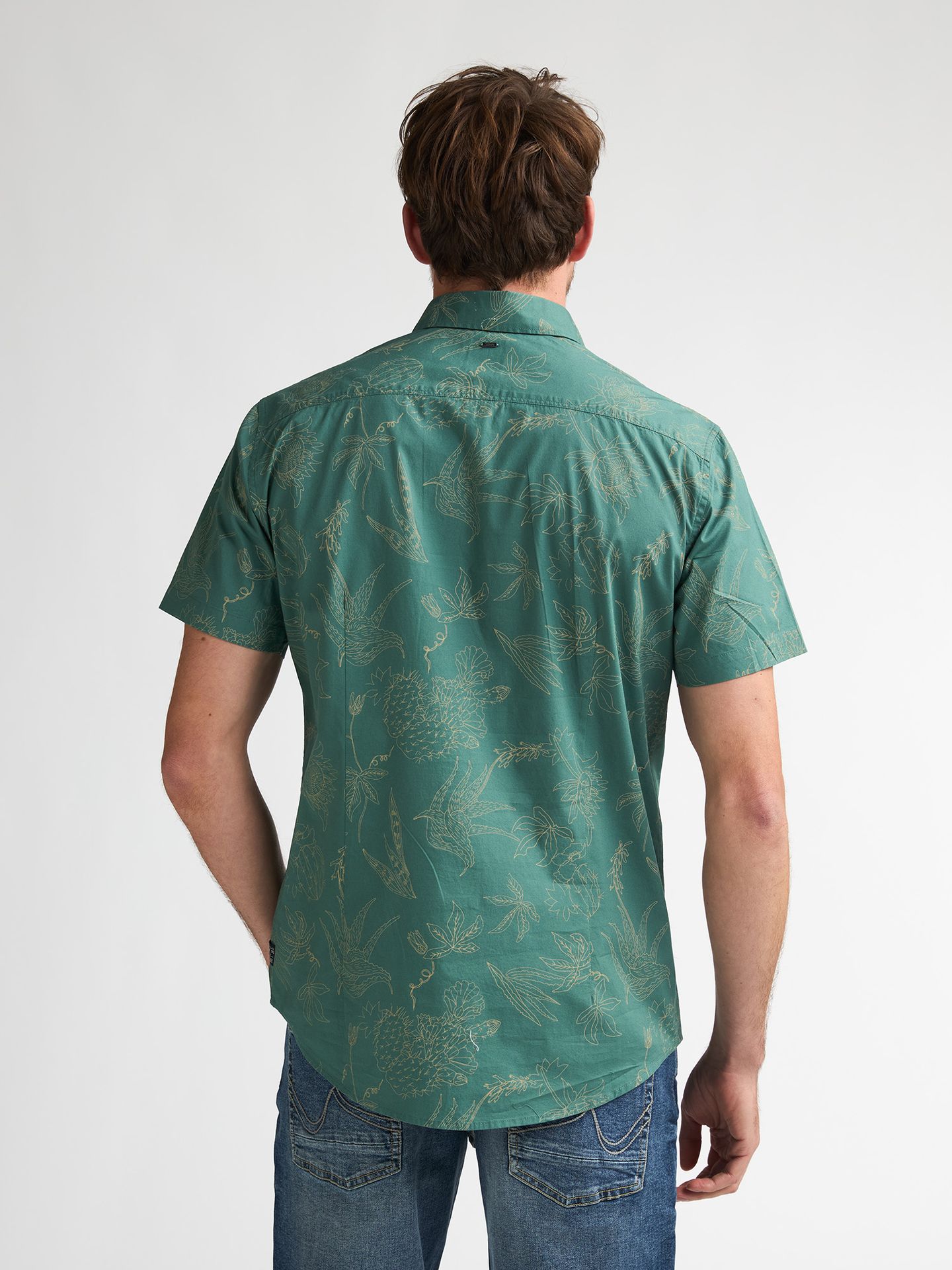 Petrol Industries Men Shirt Short Sleeve AOP 6180 oil green 2900163838091