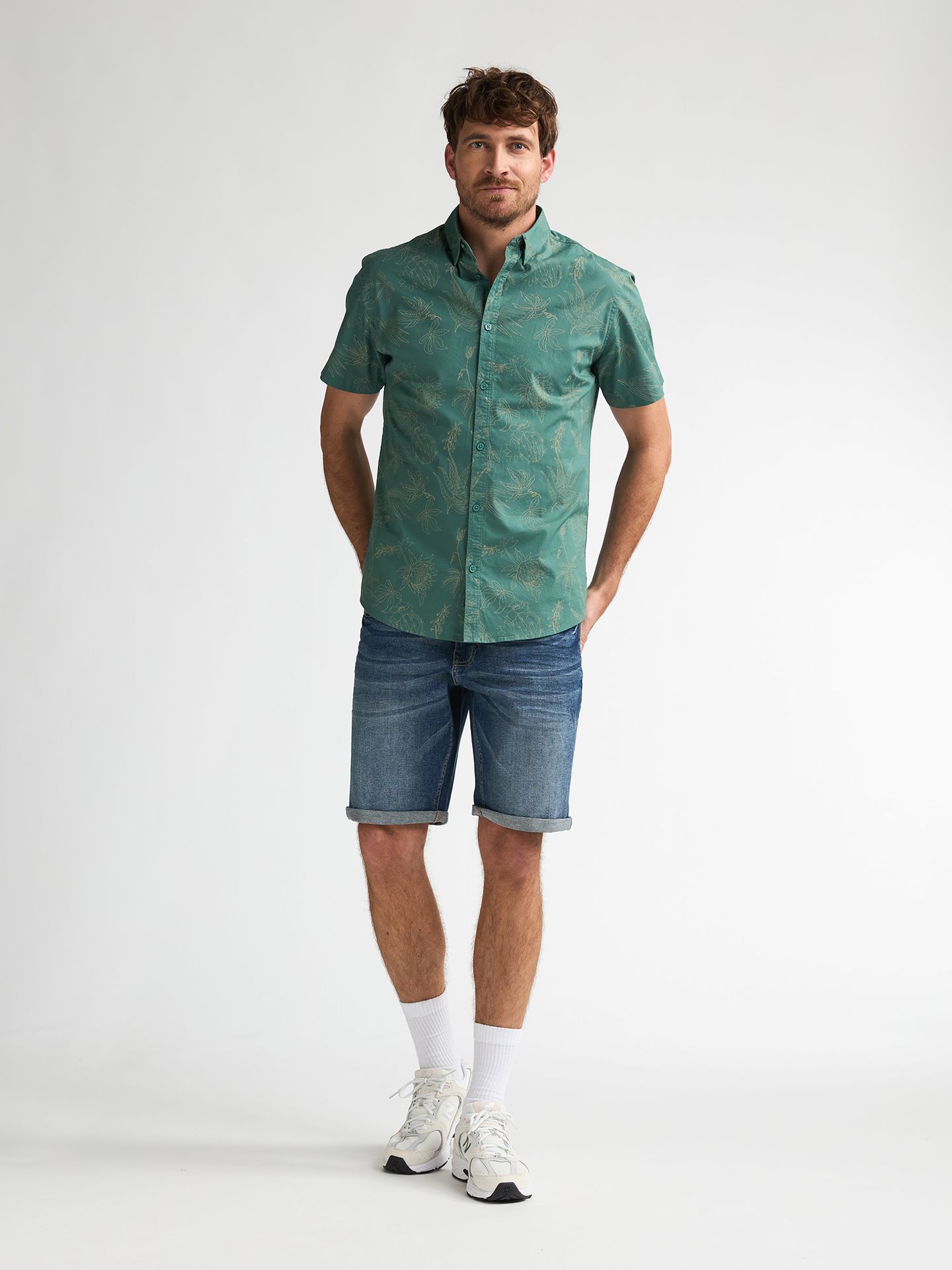 Petrol Industries Men Shirt Short Sleeve AOP 6180 oil green 2900163838091