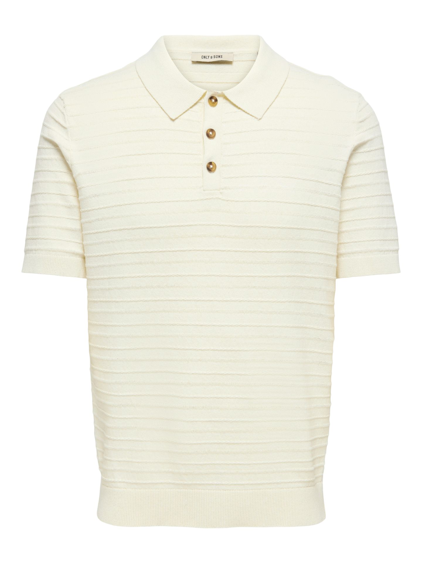 Only & Sons ONSTANO LIFE REG SS POLO KNIT Cloud Dancer 00117048-EKA26011400000283