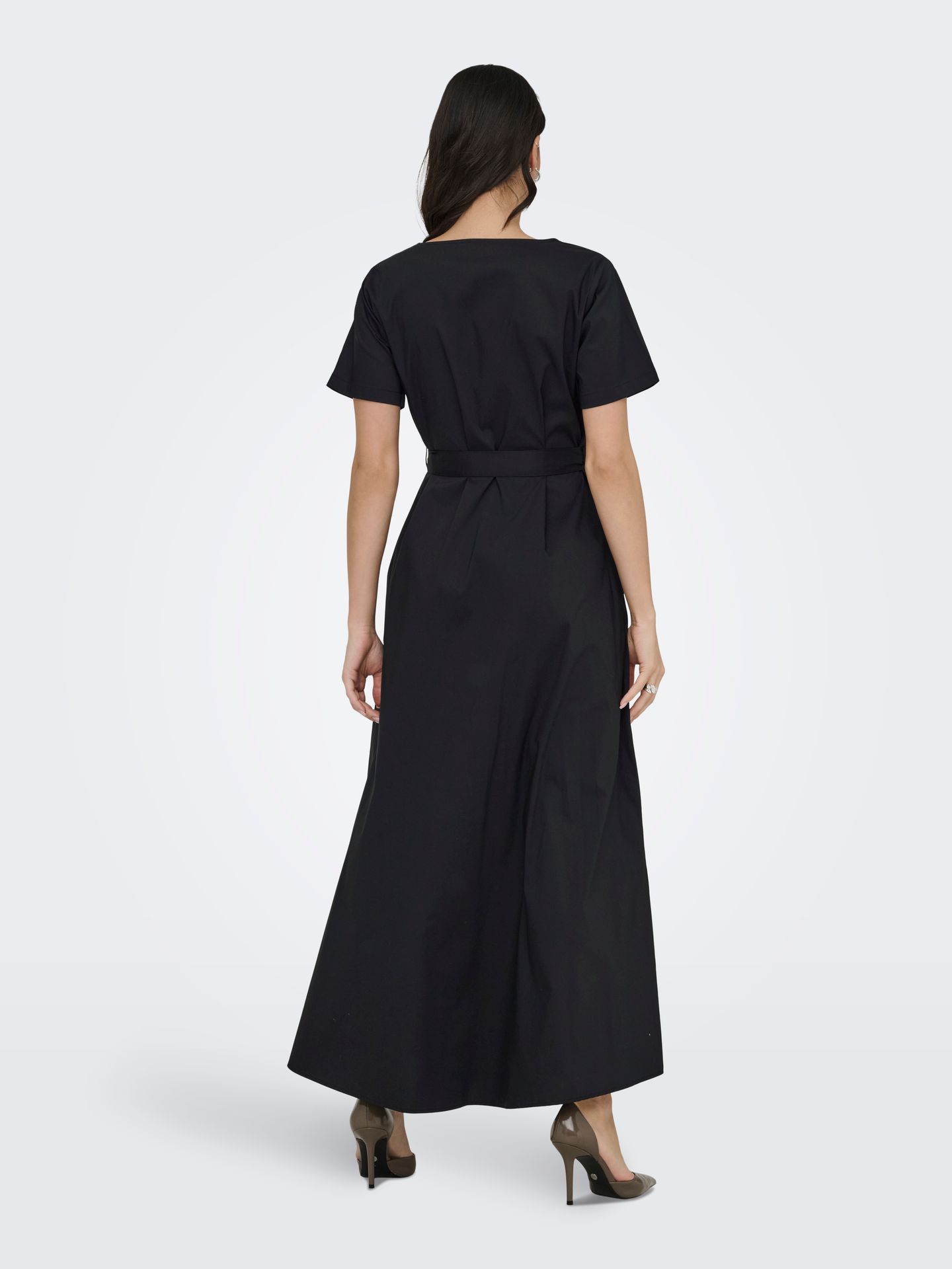 JDY JDYMIO S/S MAXI SHIRT DRESS WVN DIA Black 2900163884067