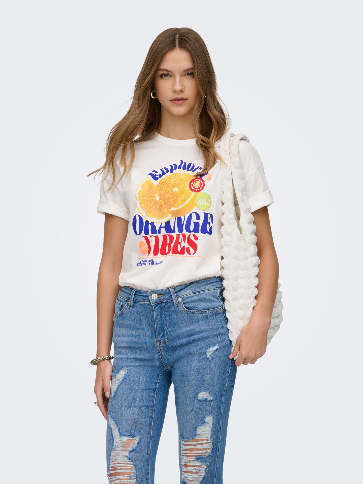 Only ONLBOLETTE S/S TOP BOX CC JRS Cloud Dancer/2024 BRODERIE ANGLAISE 2900163880014