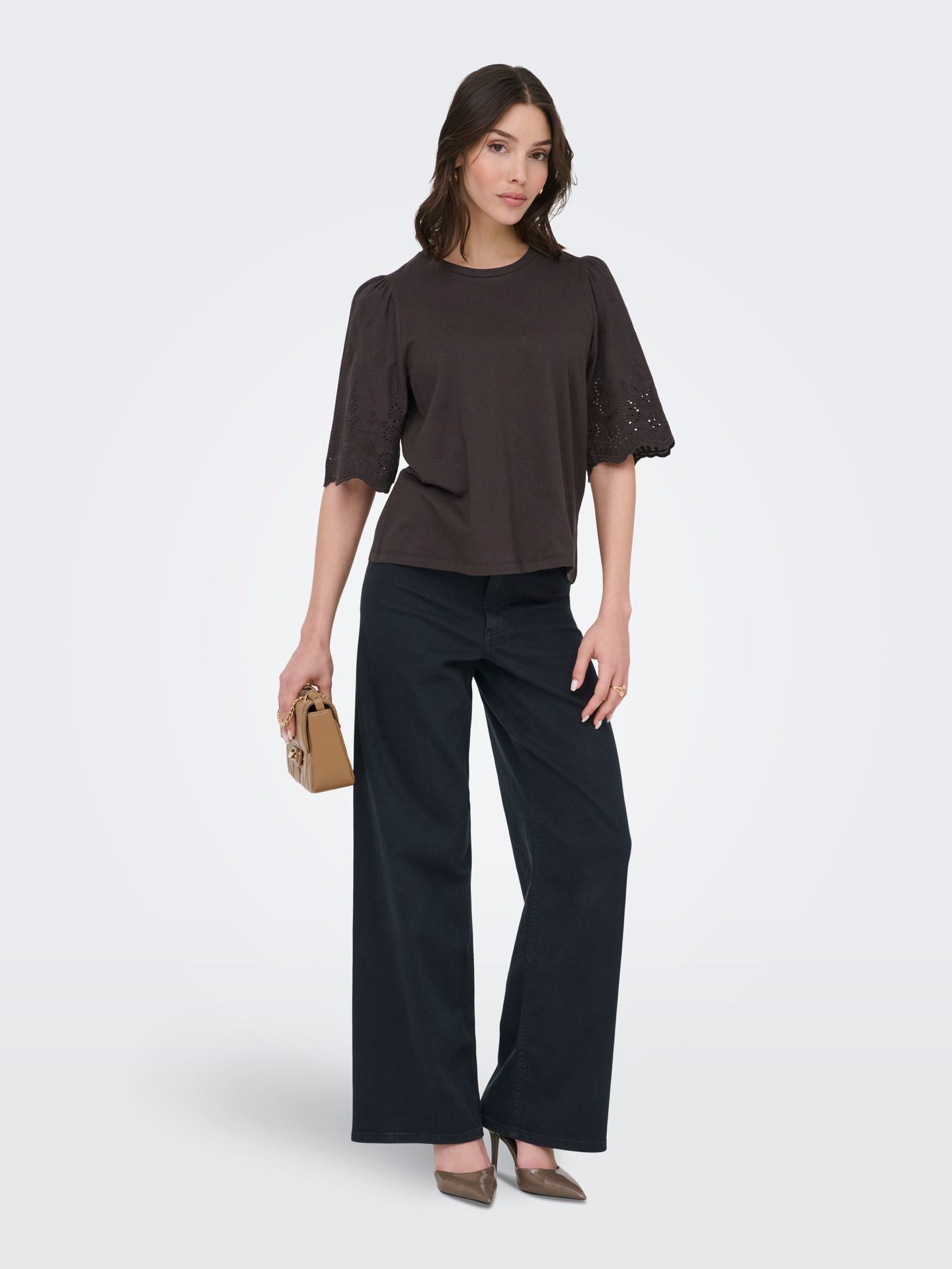 JDY JDYLAIR LIFE S/S NEW MIX TOP JRS Chocolate Torte 2900163895056