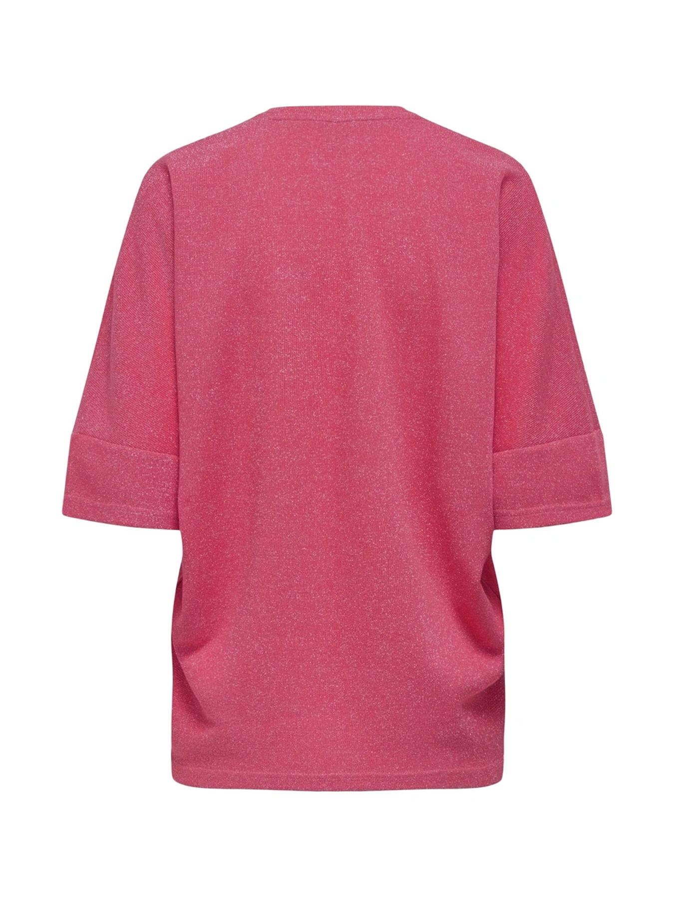 Only ONLIVY S/S GLITTER V-NECK TOP CS JR Pink Yarrow/Navy blazer and capri b 2900163900033