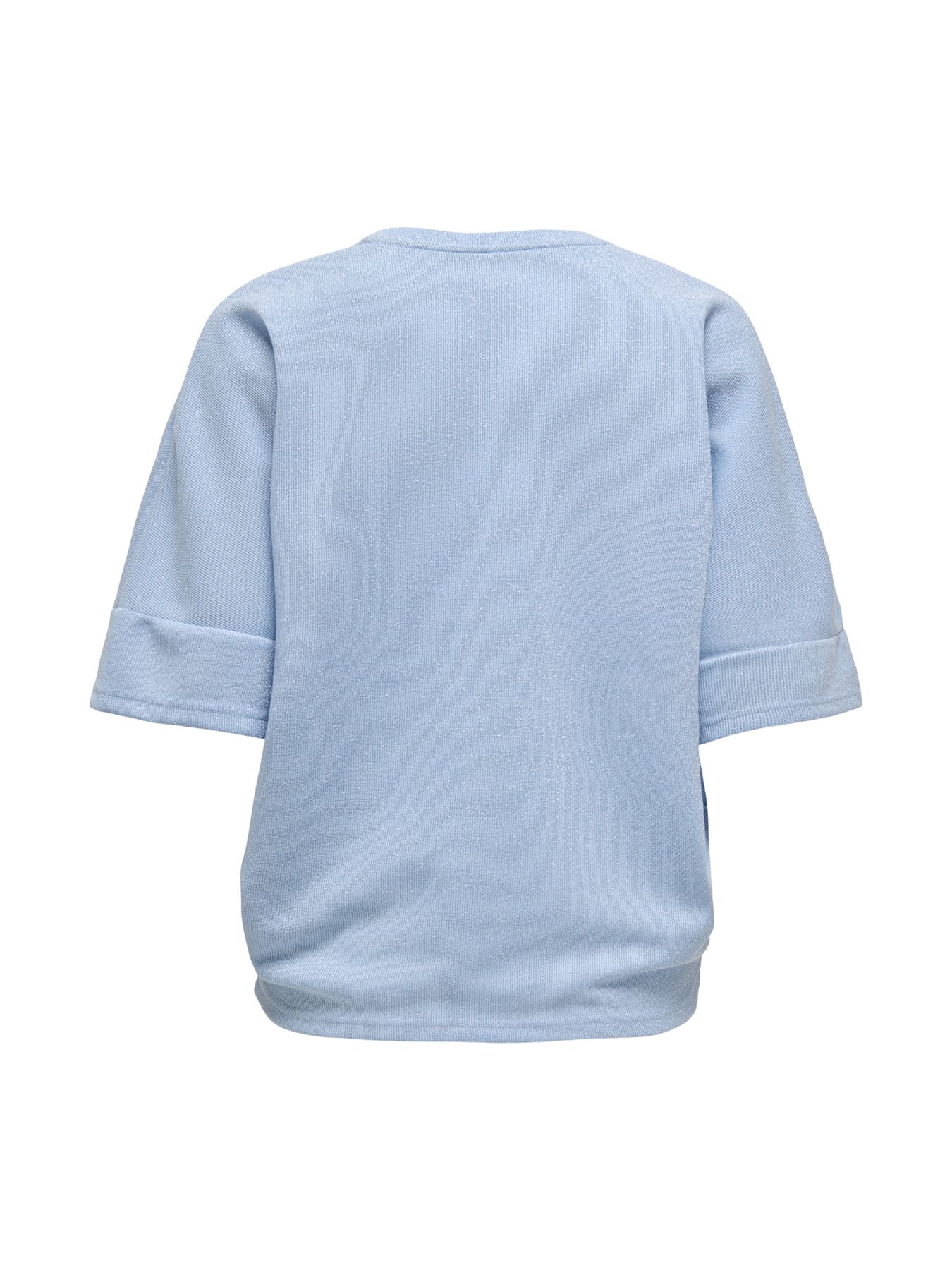 Only ONLIVY S/S GLITTER V-NECK TOP CS JR Soft Chambray/Silver glitter 2900163899016