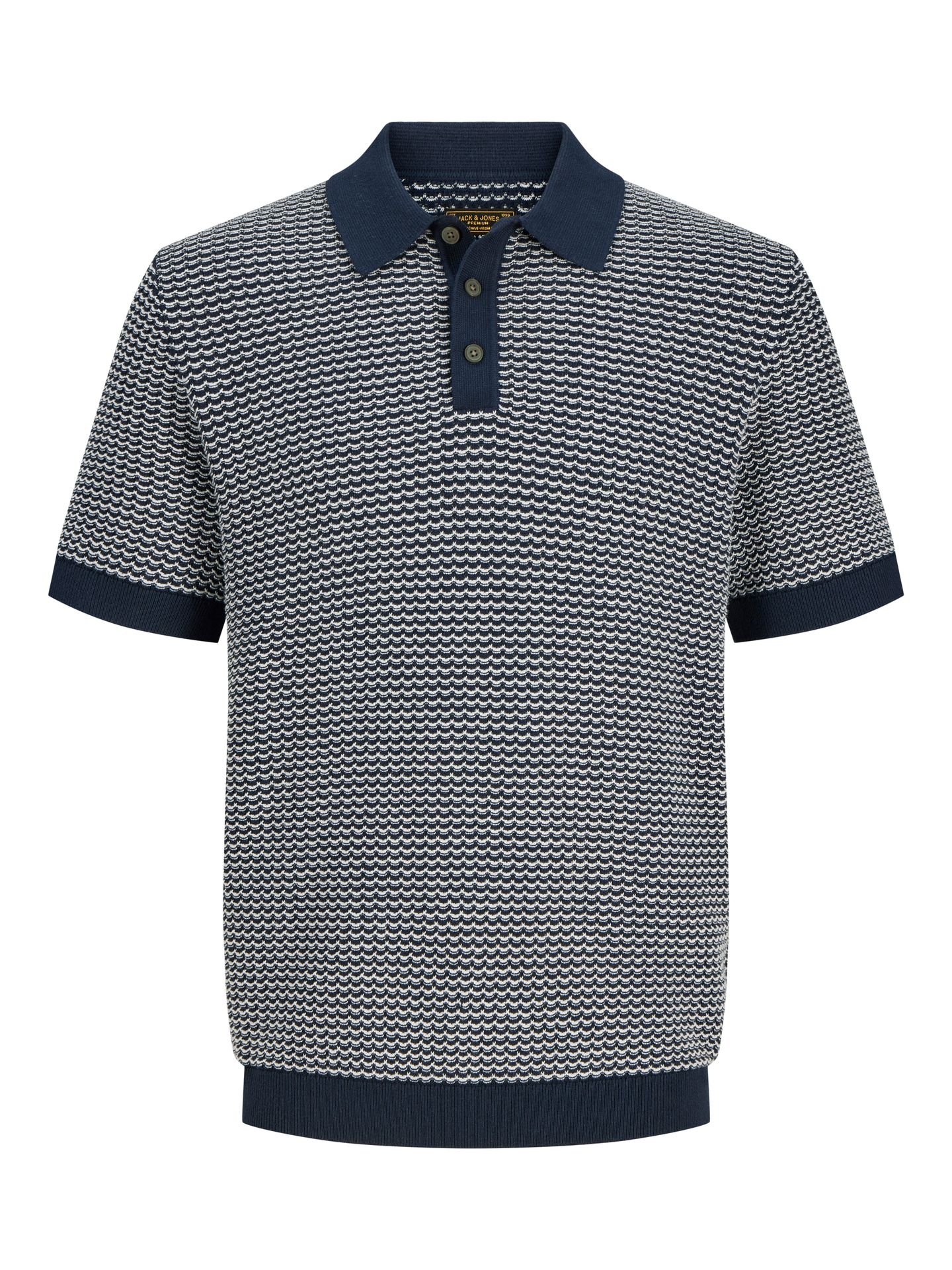 Jack & Jones JPRBLUKINGSLEY KNIT POLO SS LN Sky Captain/Twist 00117060-EKA26011400003313