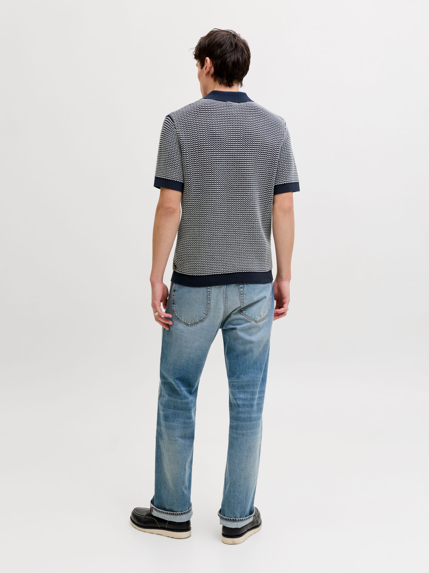 Jack & Jones JPRBLUKINGSLEY KNIT POLO SS LN Sky Captain/Twist 2900163904017