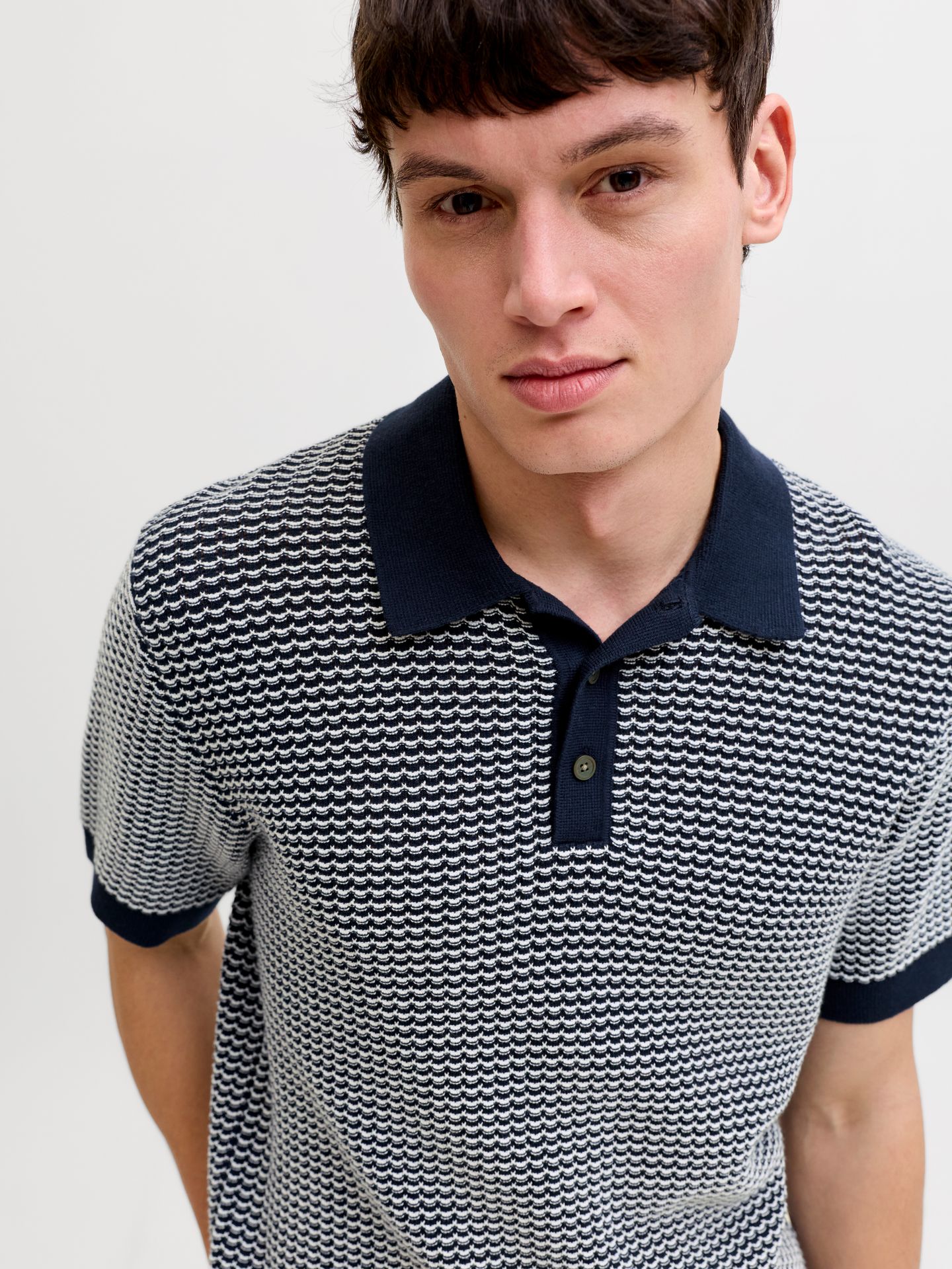 Jack & Jones JPRBLUKINGSLEY KNIT POLO SS LN Sky Captain/Twist 2900163904017